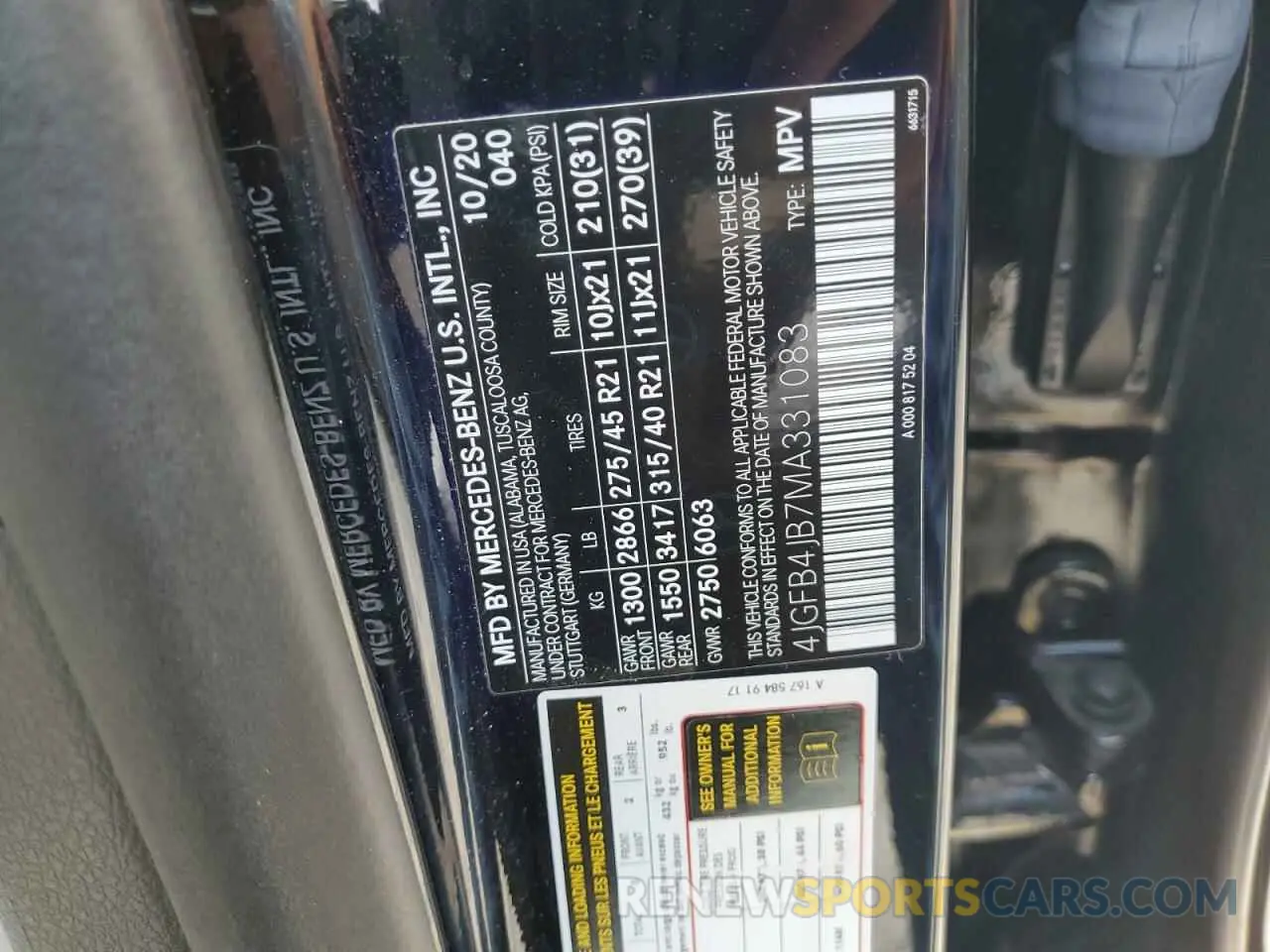 13 Photograph of a damaged car 4JGFB4JB7MA331083 MERCEDES-BENZ GLE-CLASS 2021