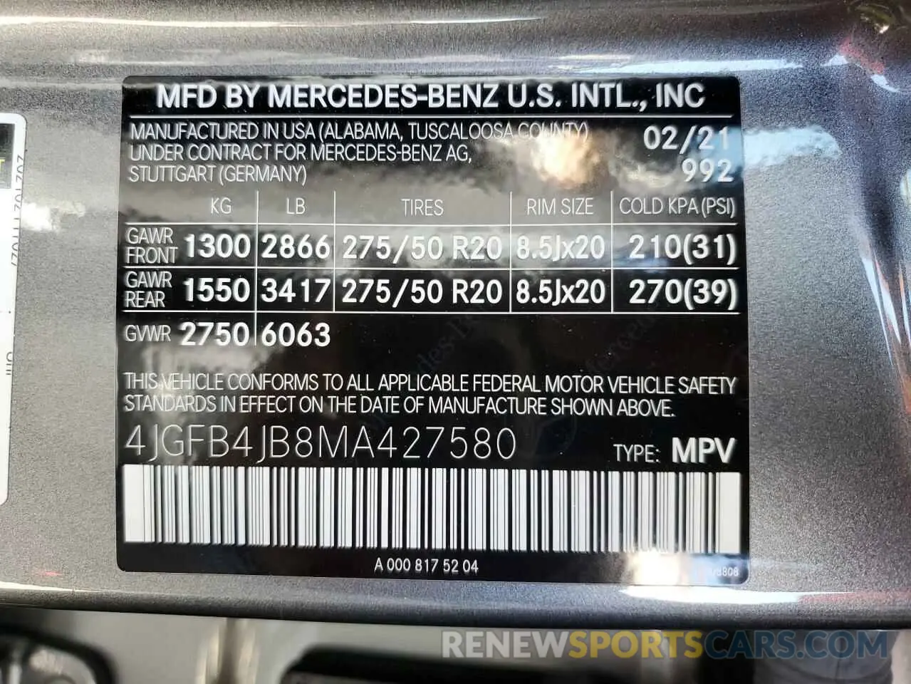 13 Photograph of a damaged car 4JGFB4JB8MA427580 MERCEDES-BENZ GLE-CLASS 2021