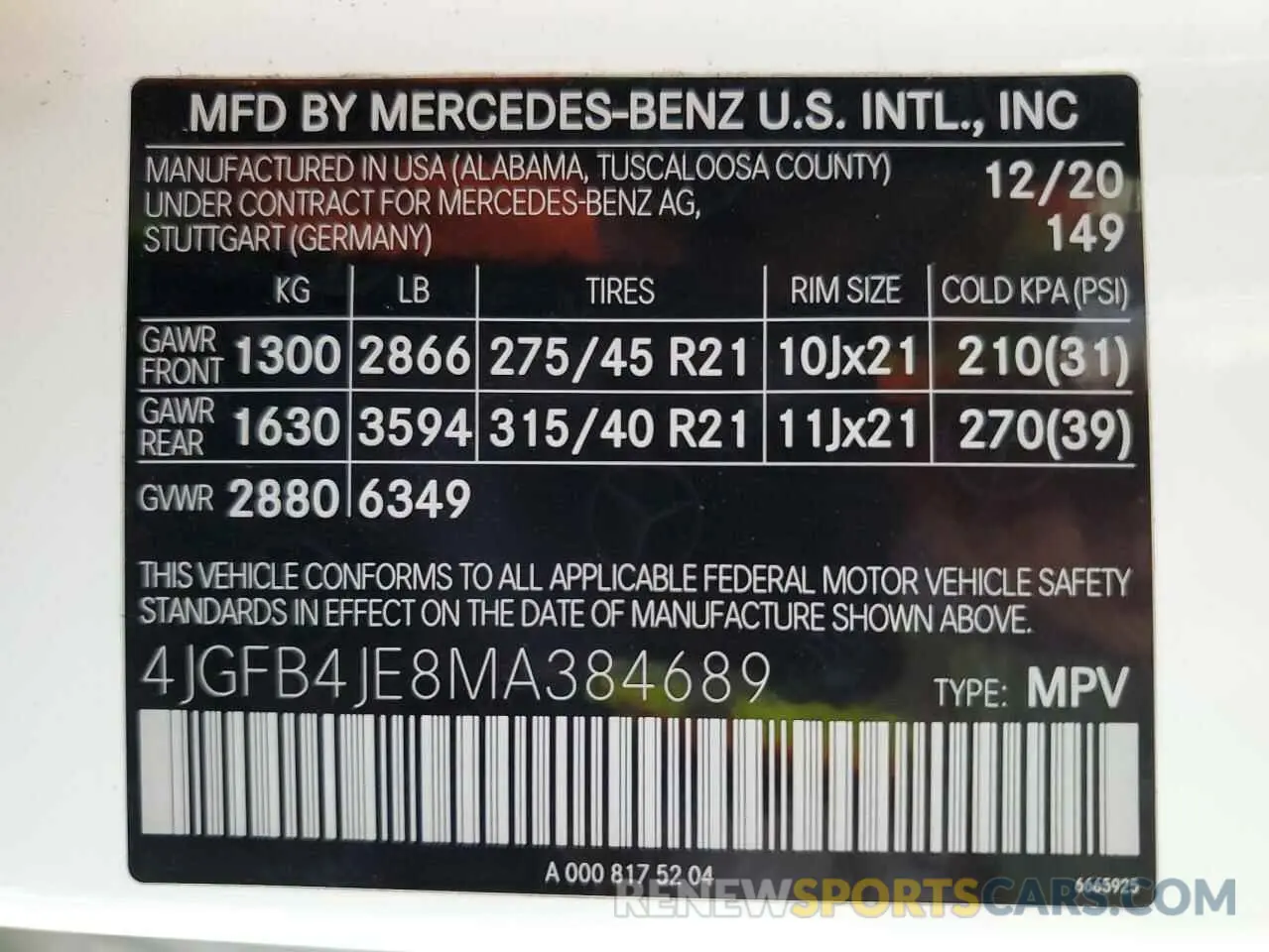 14 Photograph of a damaged car 4JGFB4JE8MA384689 MERCEDES-BENZ GLE-CLASS 2021