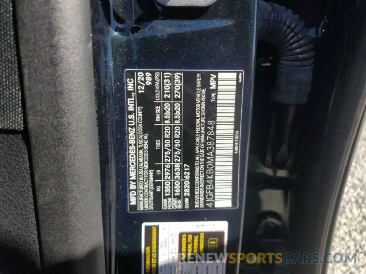 13 Photograph of a damaged car 4JGFB4KB0MA387848 MERCEDES-BENZ GLE-CLASS 2021