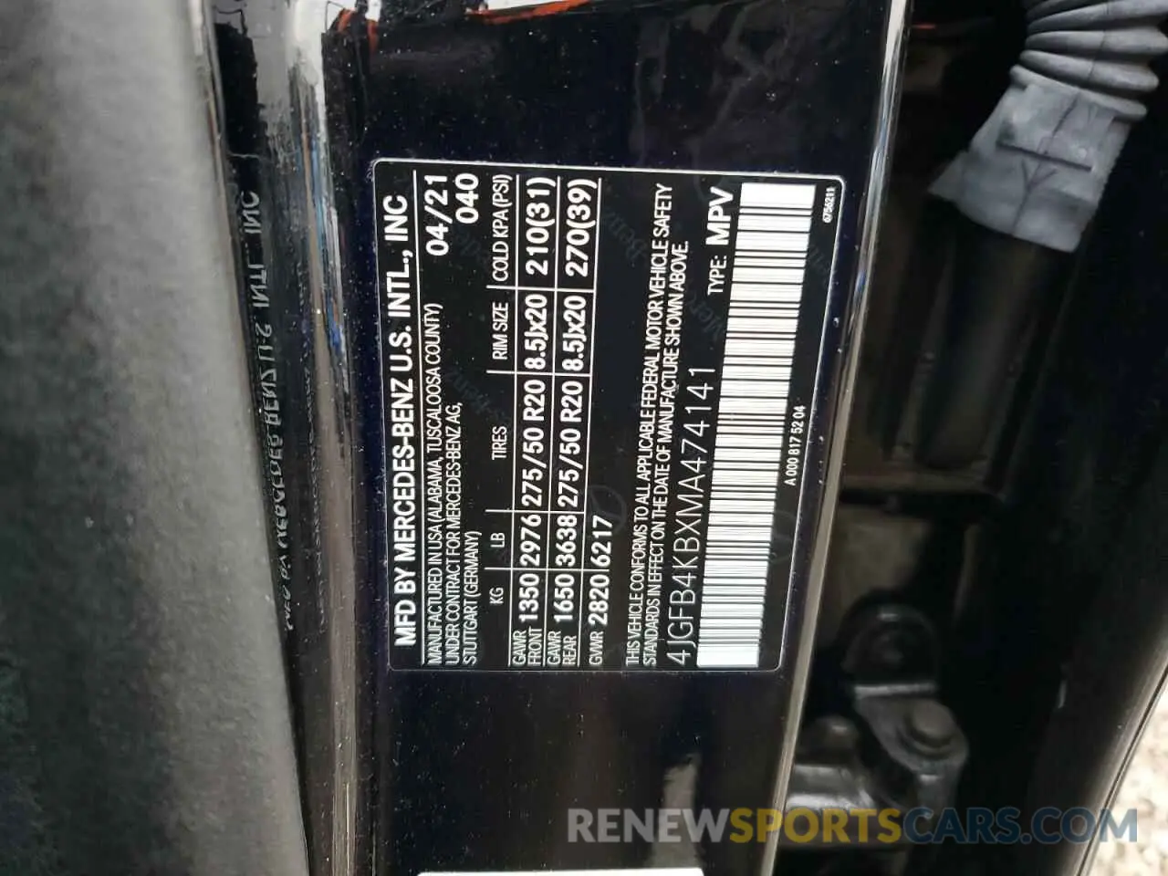 13 Photograph of a damaged car 4JGFB4KBXMA474141 MERCEDES-BENZ GLE-CLASS 2021