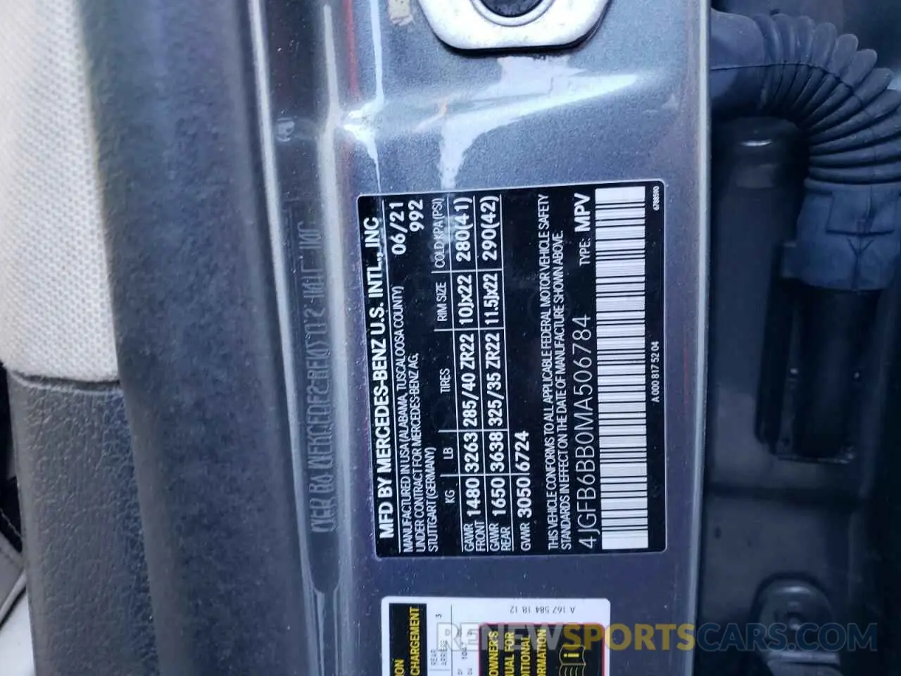 13 Photograph of a damaged car 4JGFB6BB0MA506784 MERCEDES-BENZ GLE-CLASS 2021