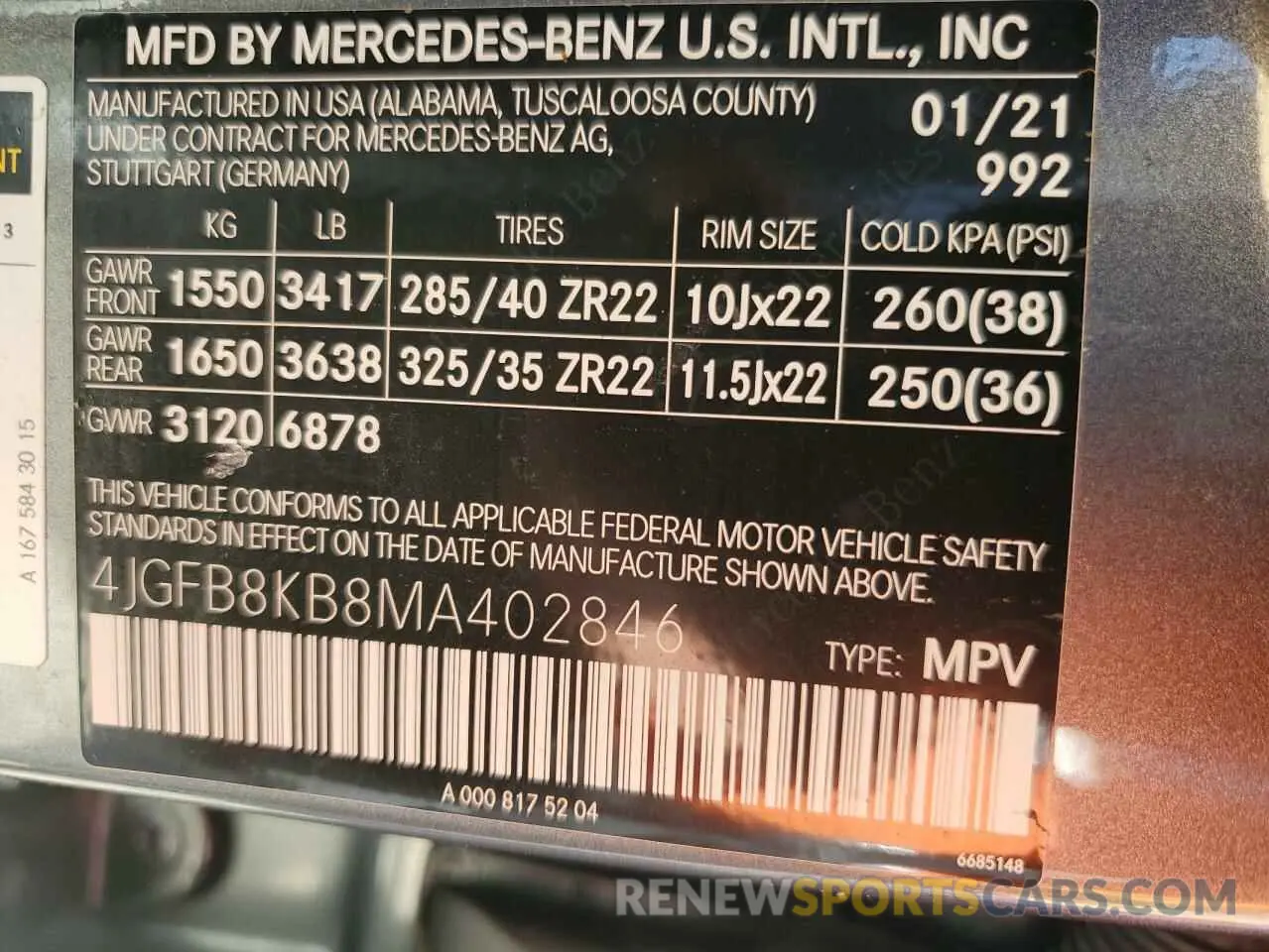 14 Photograph of a damaged car 4JGFB8KB8MA402846 MERCEDES-BENZ GLE-CLASS 2021