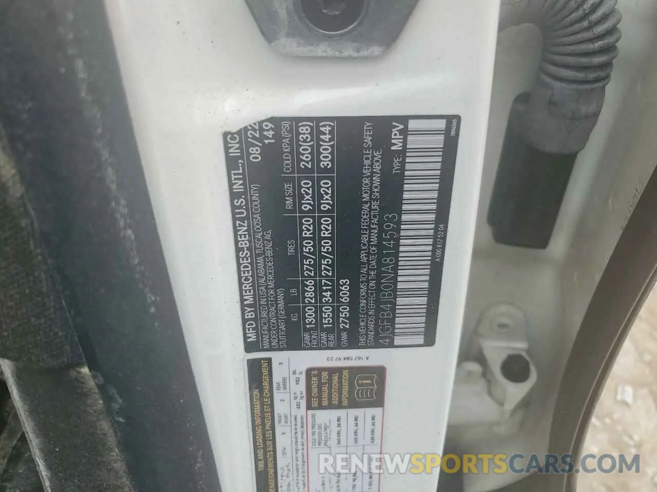13 Photograph of a damaged car 4JGFB4JB0NA814593 MERCEDES-BENZ GLE-CLASS 2022