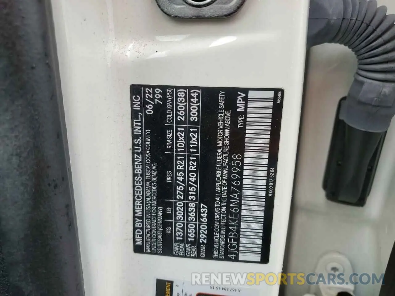 14 Photograph of a damaged car 4JGFB4KE6NA769958 MERCEDES-BENZ GLE-CLASS 2022