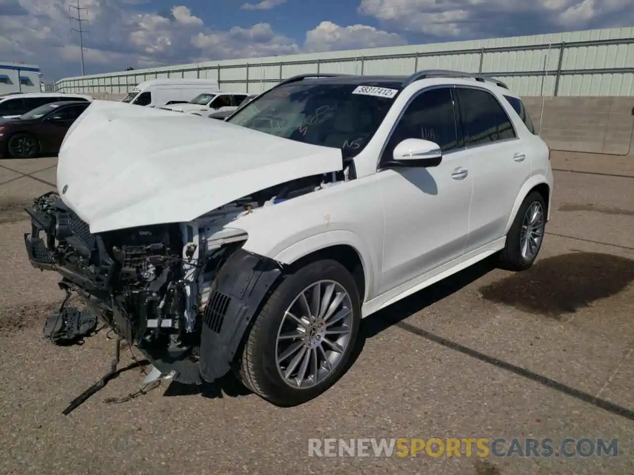 2 Photograph of a damaged car 4JGFB5KB0NA701344 MERCEDES-BENZ GLE-CLASS 2022