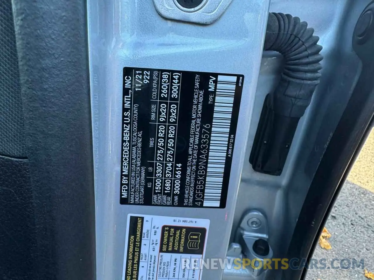 10 Photograph of a damaged car 4JGFB5KB9NA633576 MERCEDES-BENZ GLE-CLASS 2022