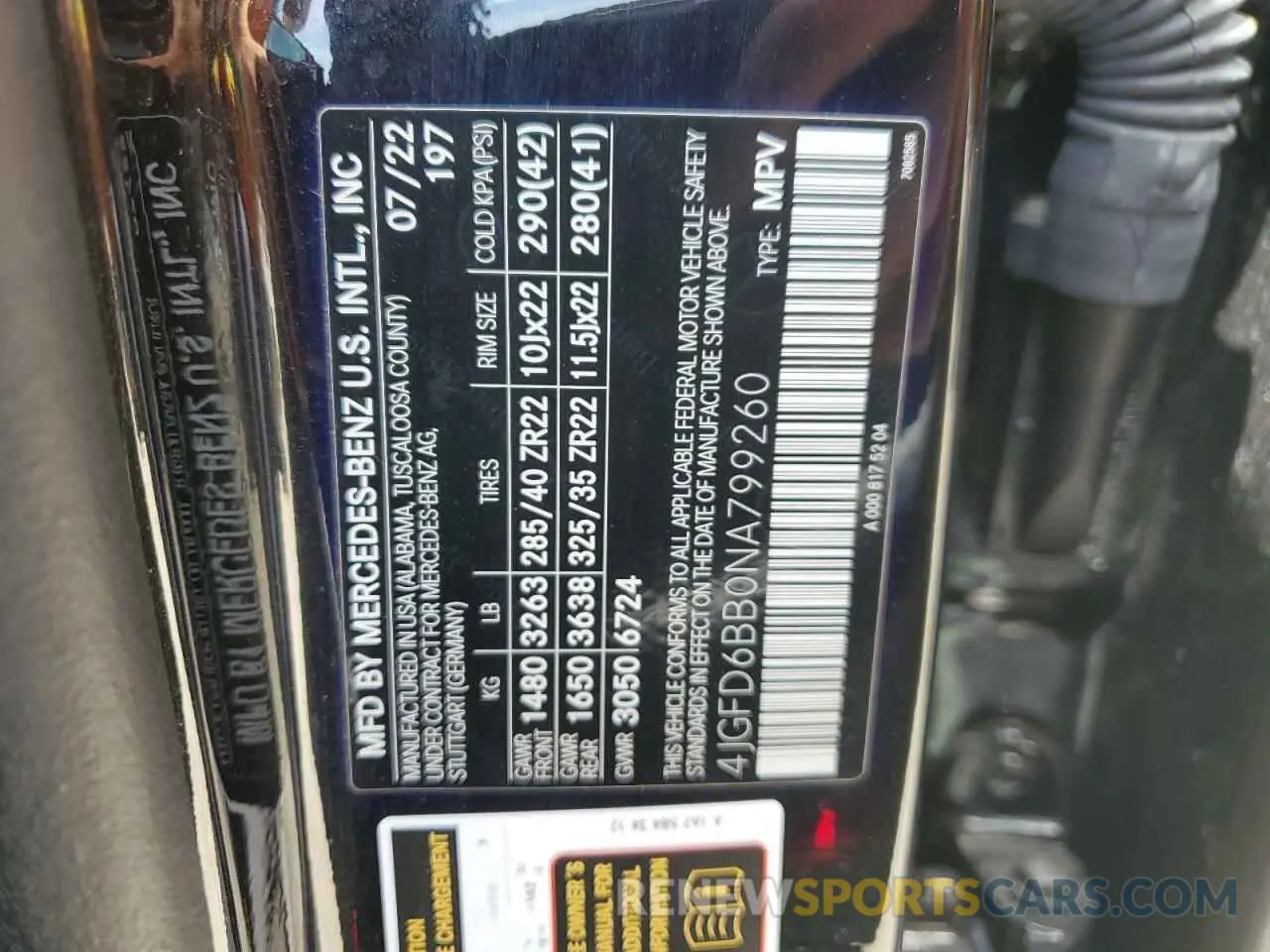 16 Photograph of a damaged car 4JGFD6BB0NA799260 MERCEDES-BENZ GLE-CLASS 2022