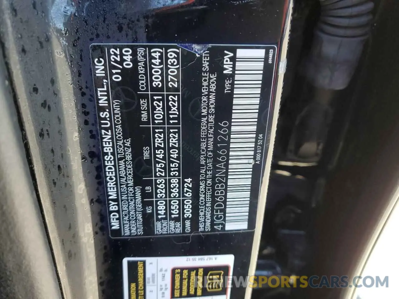 15 Photograph of a damaged car 4JGFD6BB2NA661266 MERCEDES-BENZ GLE-CLASS 2022