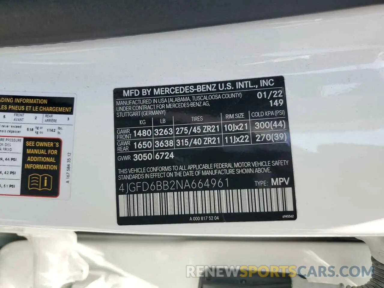13 Photograph of a damaged car 4JGFD6BB2NA664961 MERCEDES-BENZ GLE-CLASS 2022