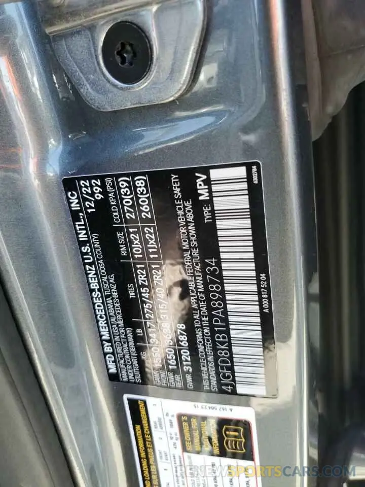 13 Photograph of a damaged car 4JGFD8KB1PA898734 MERCEDES-BENZ GLE-CLASS 2023
