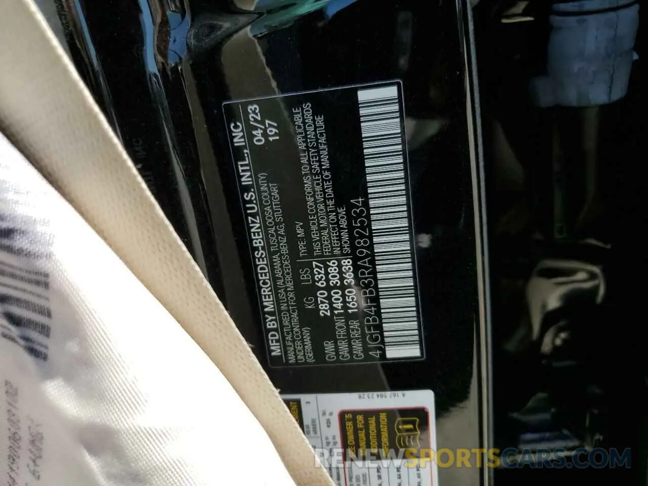 13 Photograph of a damaged car 4JGFB4FB3RA982534 MERCEDES-BENZ GLE-CLASS 2024