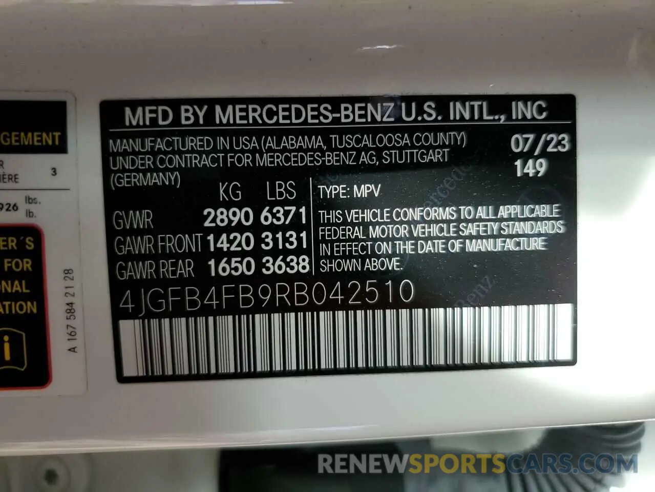 13 Photograph of a damaged car 4JGFB4FB9RB042510 MERCEDES-BENZ GLE-CLASS 2024
