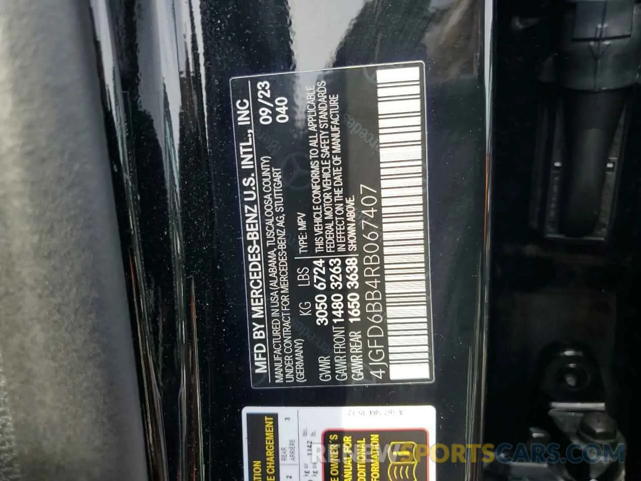13 Photograph of a damaged car 4JGFD6BB4RB067407 MERCEDES-BENZ GLE-CLASS 2024