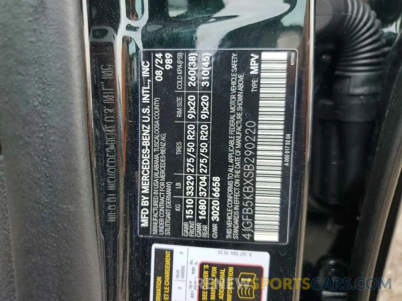 12 Photograph of a damaged car 4JGFB5KBXSB290220 MERCEDES-BENZ GLE-CLASS 2025