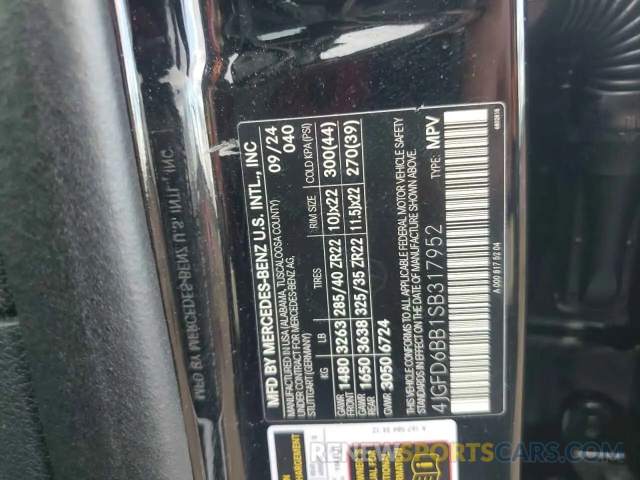 12 Photograph of a damaged car 4JGFD6BB1SB317952 MERCEDES-BENZ GLE-CLASS 2025