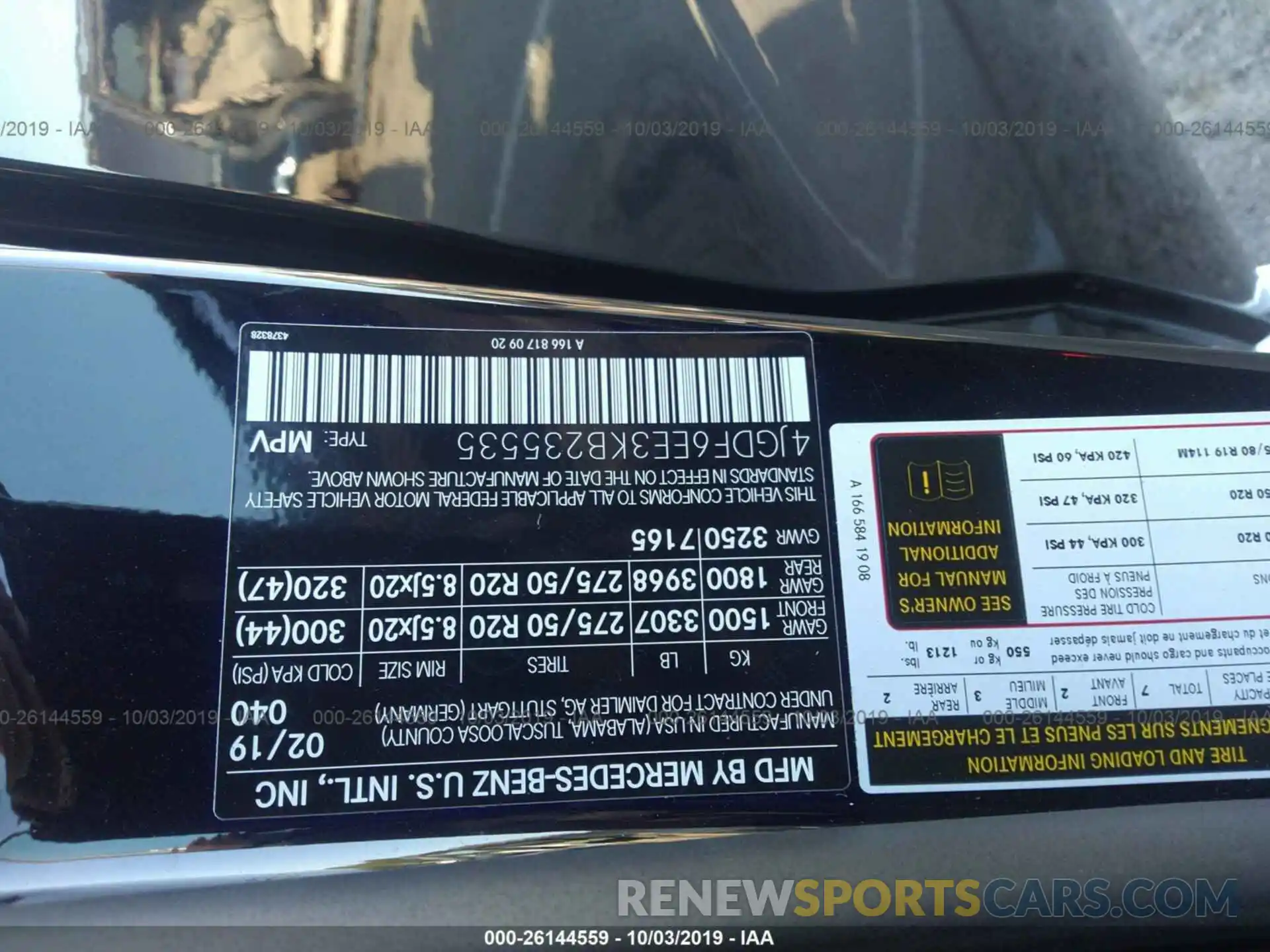 9 Photograph of a damaged car 4JGDF6EE3KB235535 MERCEDES-BENZ GLS 2019