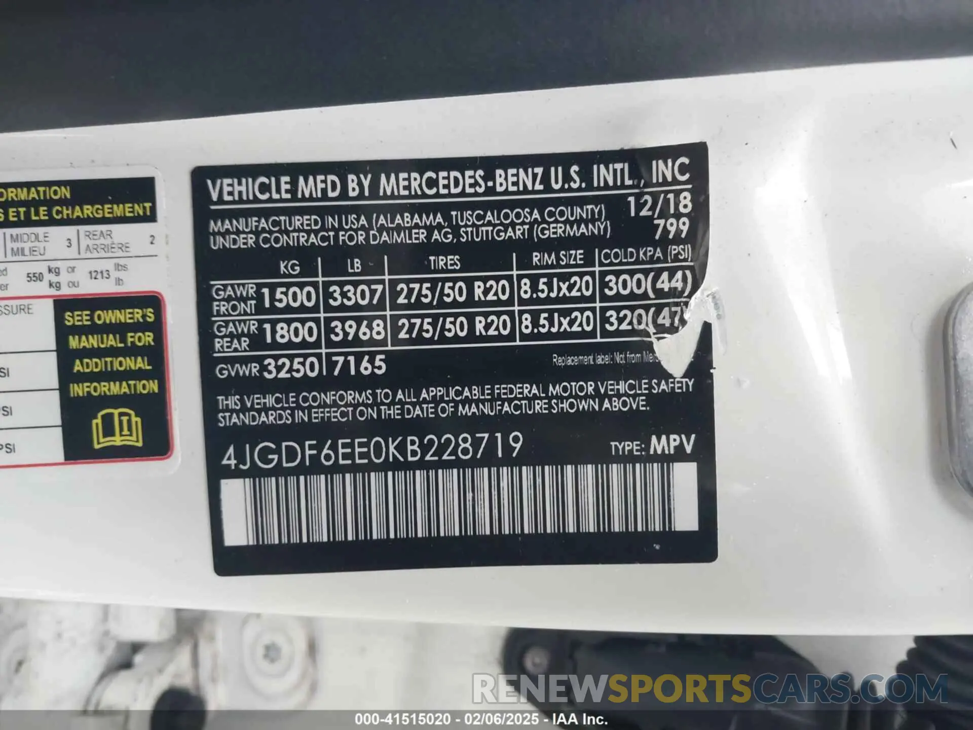 9 Photograph of a damaged car 4JGDF6EE0KB228719 MERCEDES-BENZ GLS 450 2019