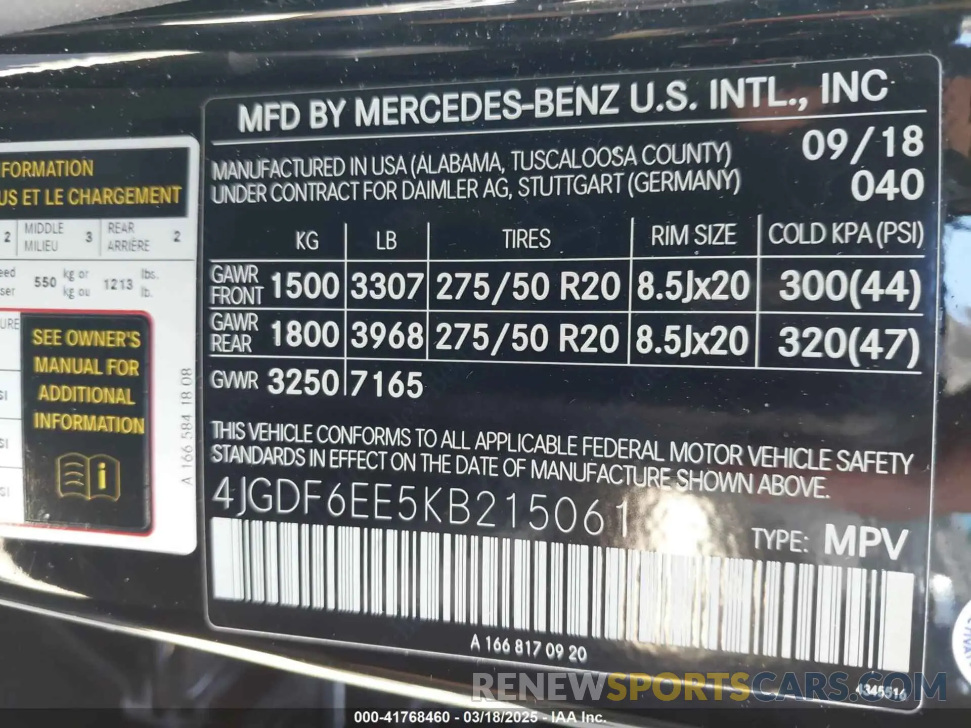 9 Photograph of a damaged car 4JGDF6EE5KB215061 MERCEDES-BENZ GLS 450 2019