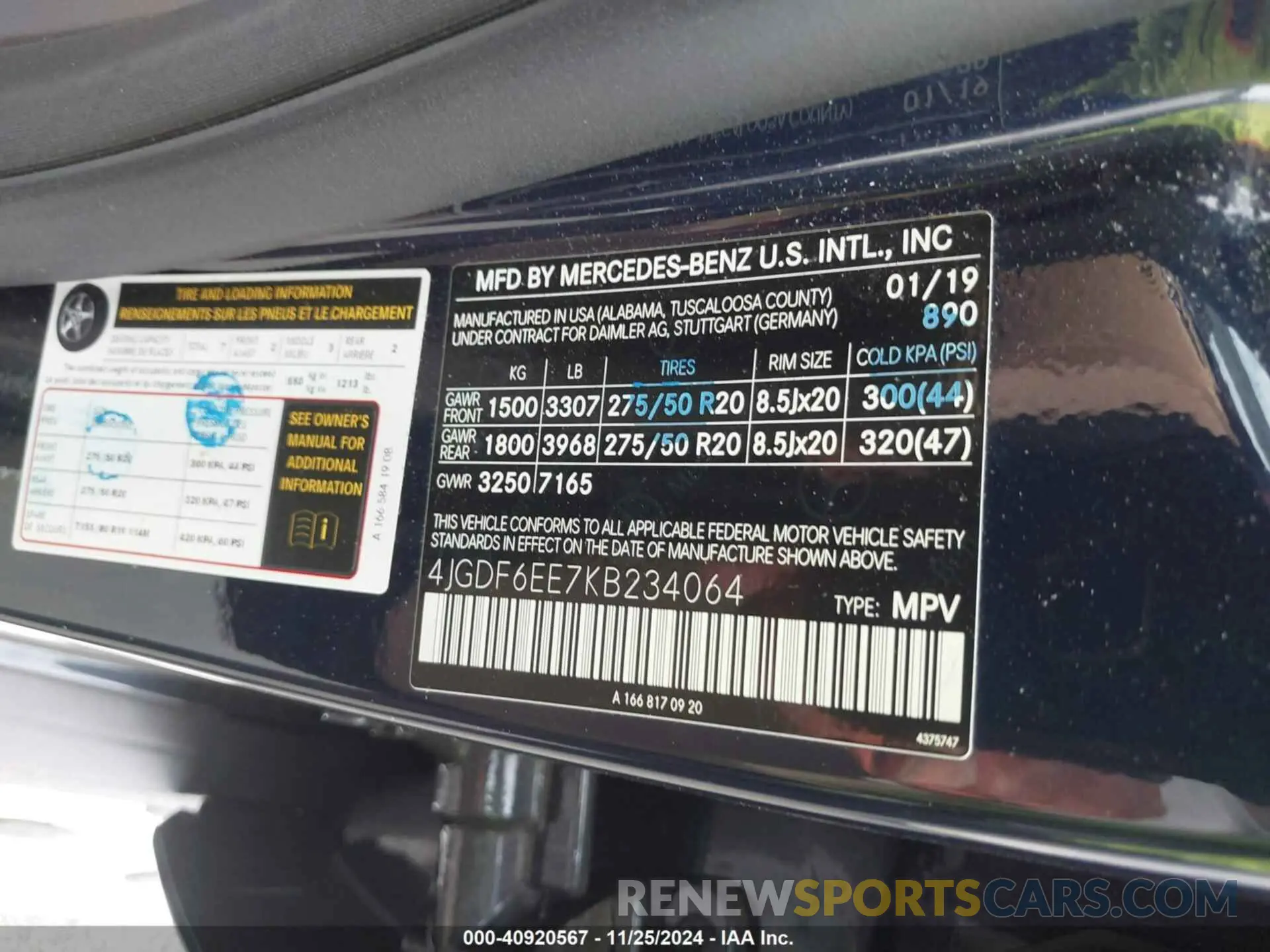 9 Photograph of a damaged car 4JGDF6EE7KB234064 MERCEDES-BENZ GLS 450 2019