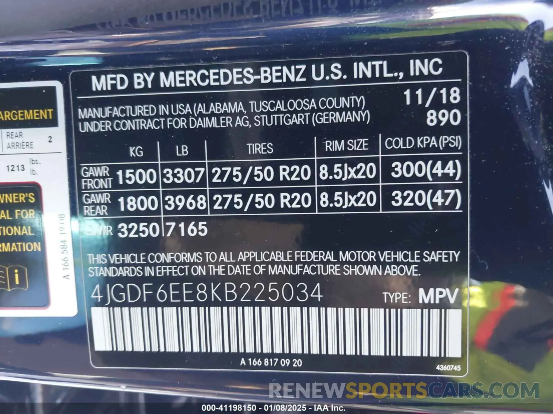 9 Photograph of a damaged car 4JGDF6EE8KB225034 MERCEDES-BENZ GLS 450 2019