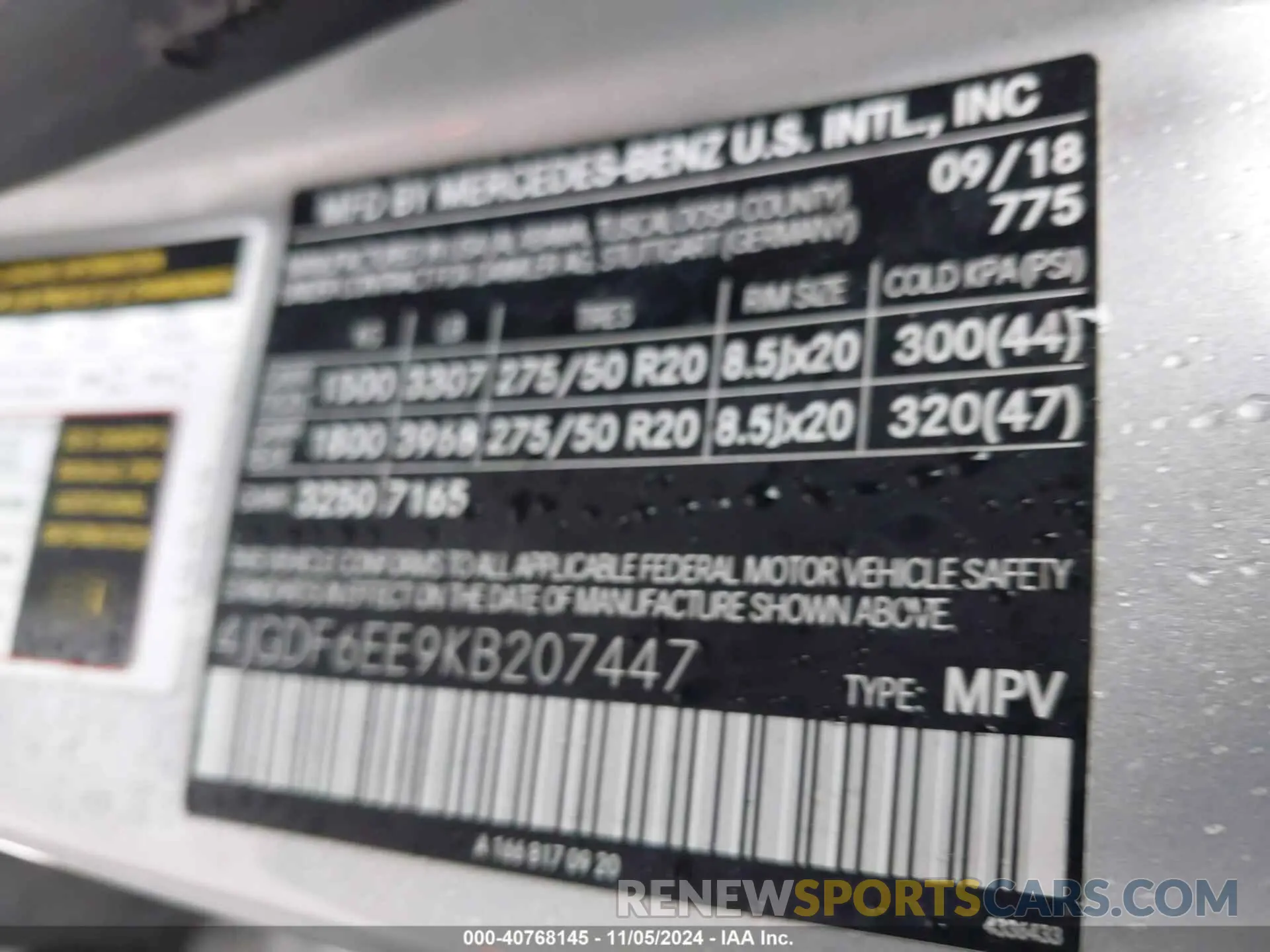 9 Photograph of a damaged car 4JGDF6EE9KB207447 MERCEDES-BENZ GLS 450 2019