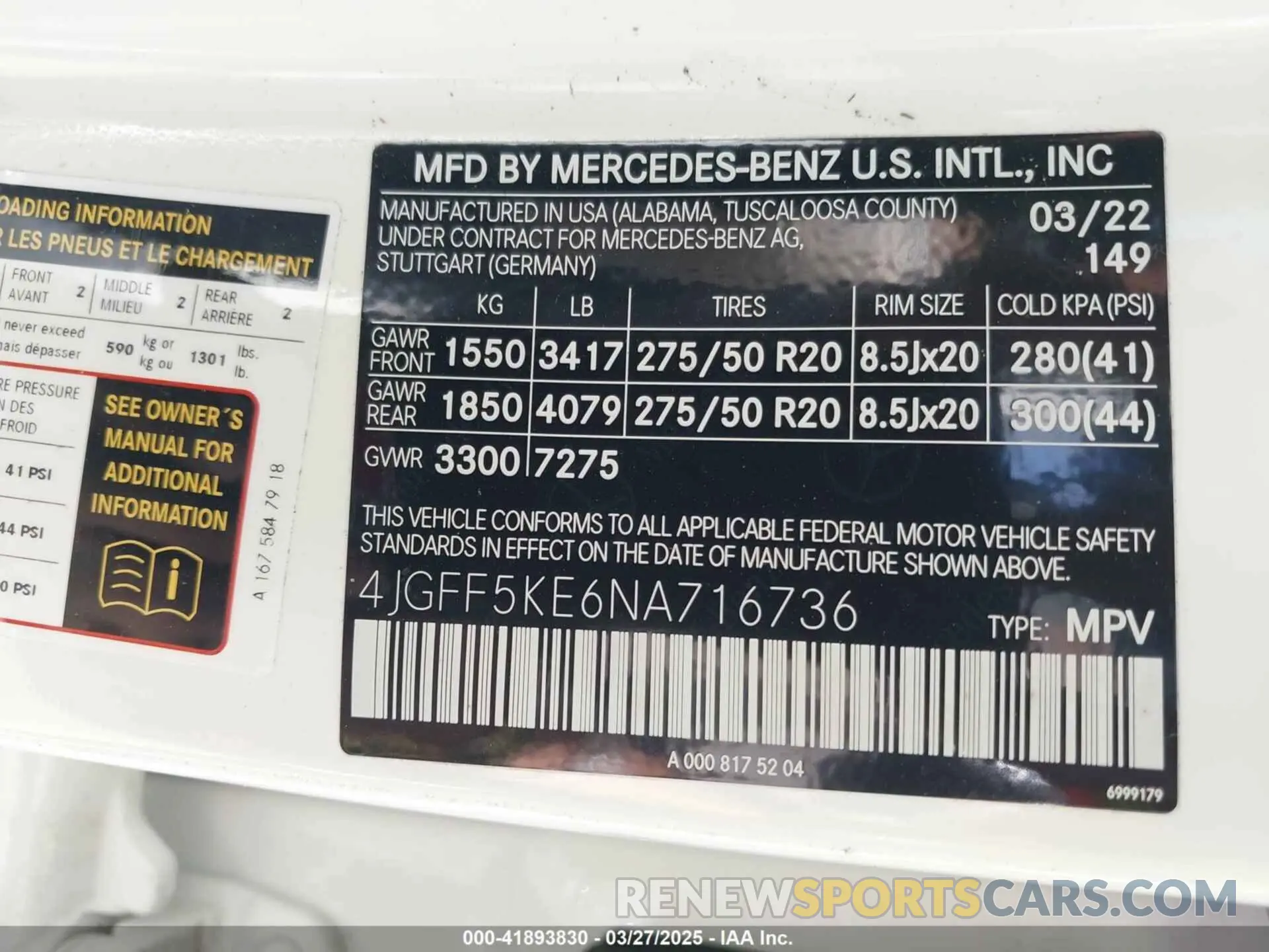 9 Photograph of a damaged car 4JGFF5KE6NA716736 MERCEDES-BENZ GLS 450 2022
