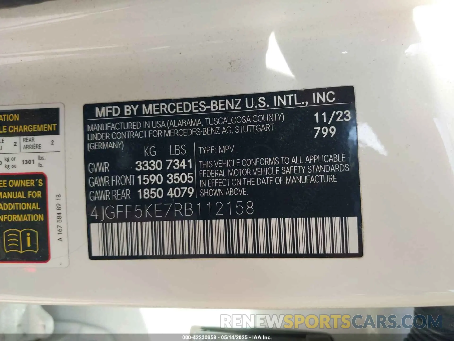 9 Photograph of a damaged car 4JGFF5KE7RB112158 MERCEDES-BENZ GLS 450 2024