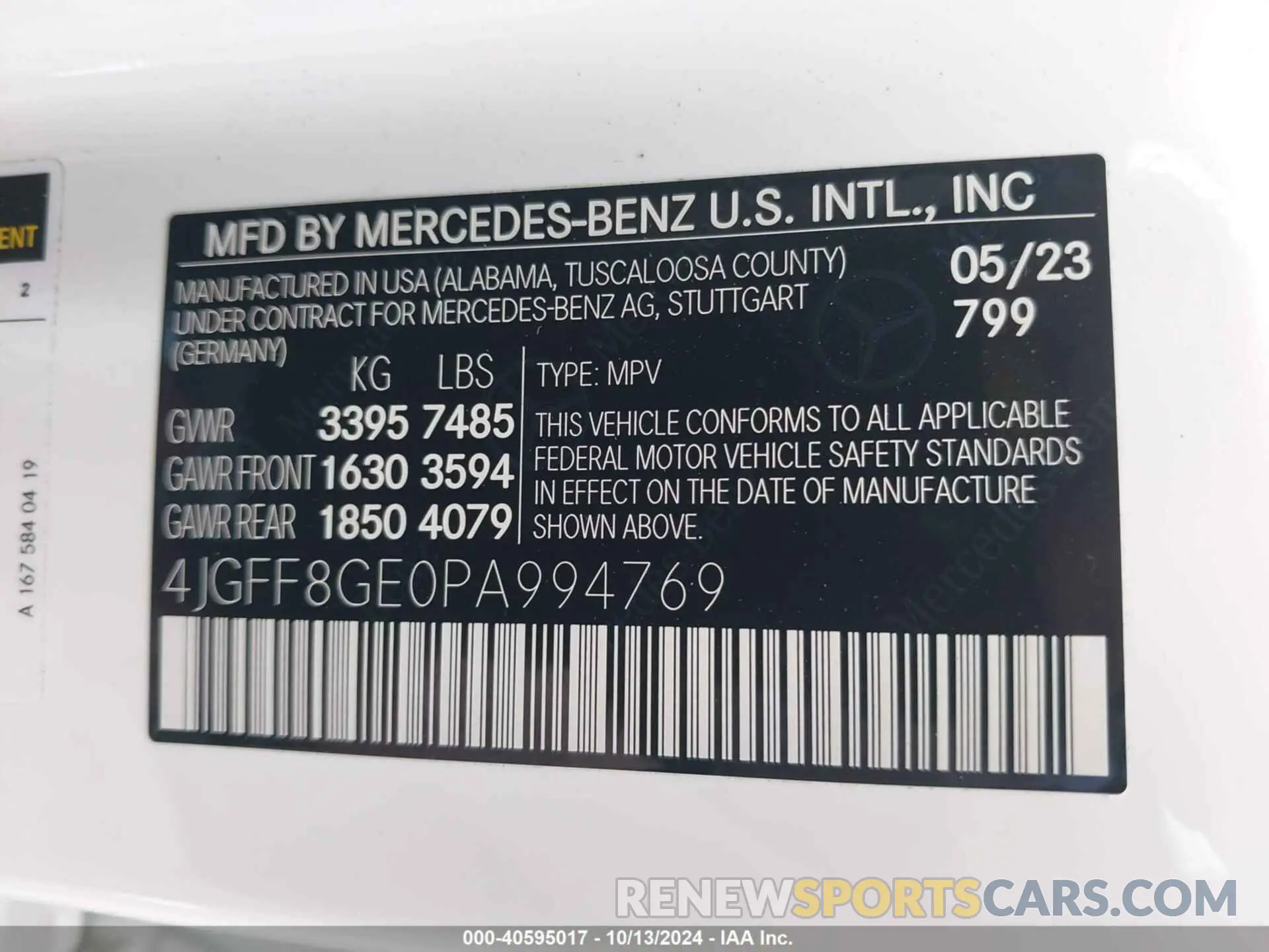 9 Photograph of a damaged car 4JGFF8GE0PA994769 MERCEDES-BENZ GLS 580 2023