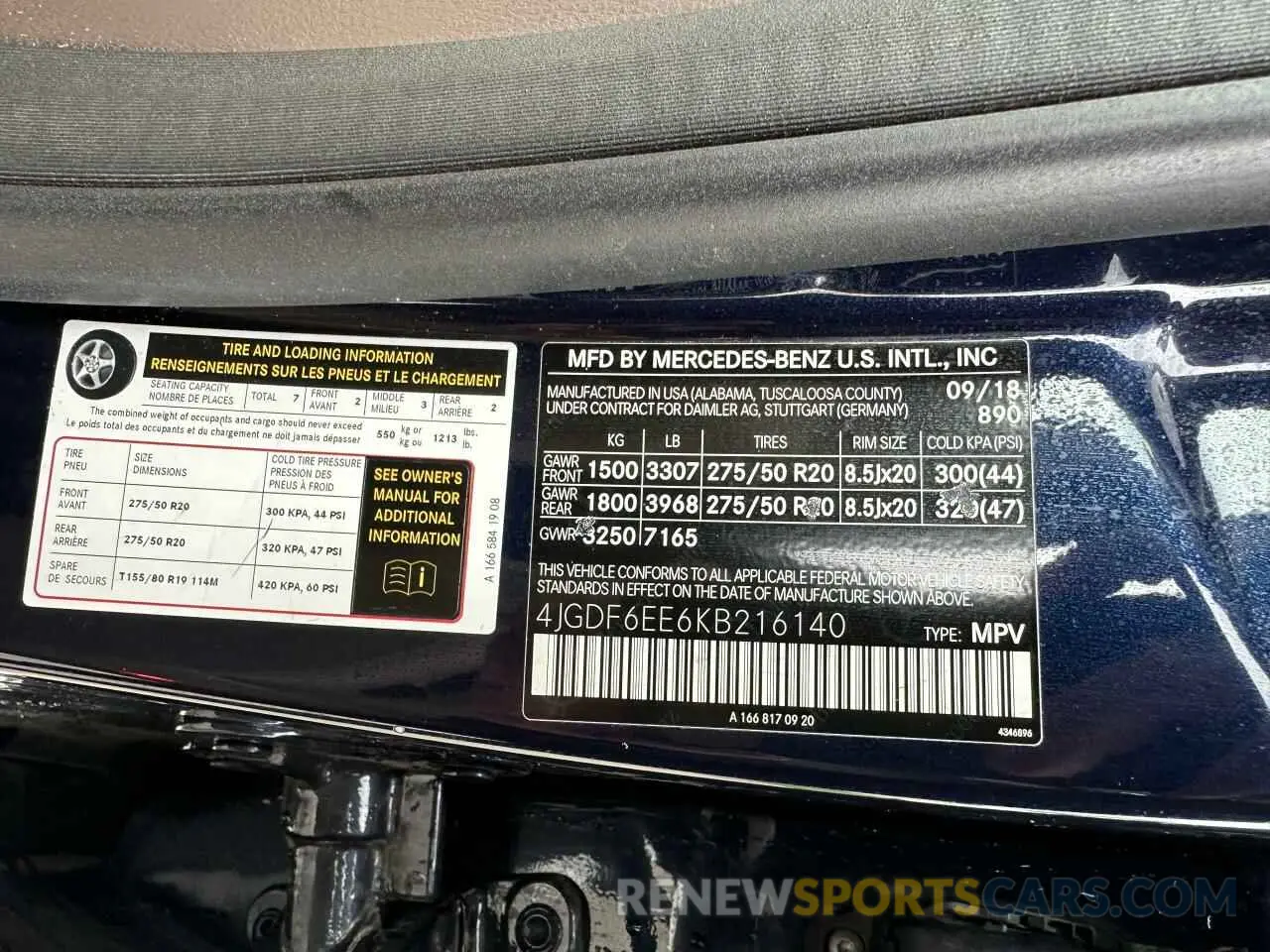 10 Photograph of a damaged car 4JGDF6EE6KB216140 MERCEDES-BENZ GLS-CLASS 2019