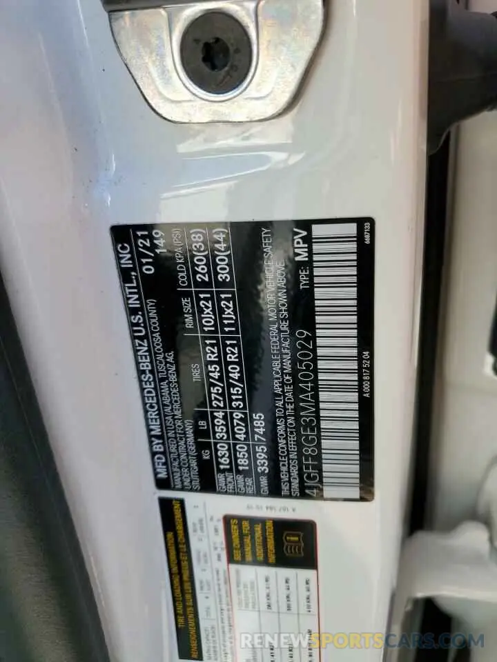 12 Photograph of a damaged car 4JGFF8GE3MA405029 MERCEDES-BENZ GLS-CLASS 2021