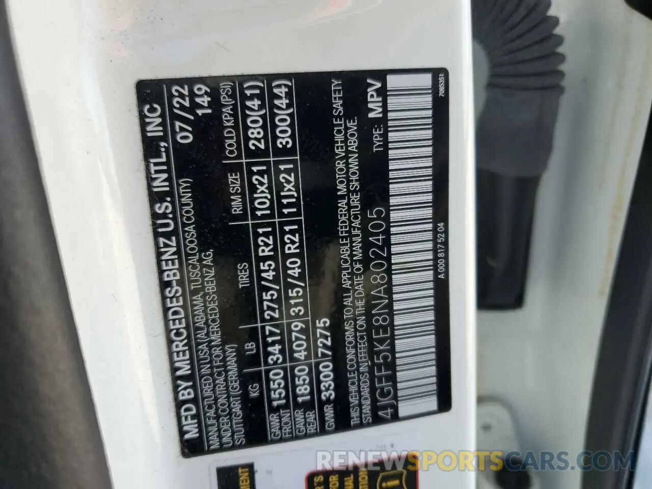 14 Photograph of a damaged car 4JGFF5KE8NA802405 MERCEDES-BENZ GLS-CLASS 2022