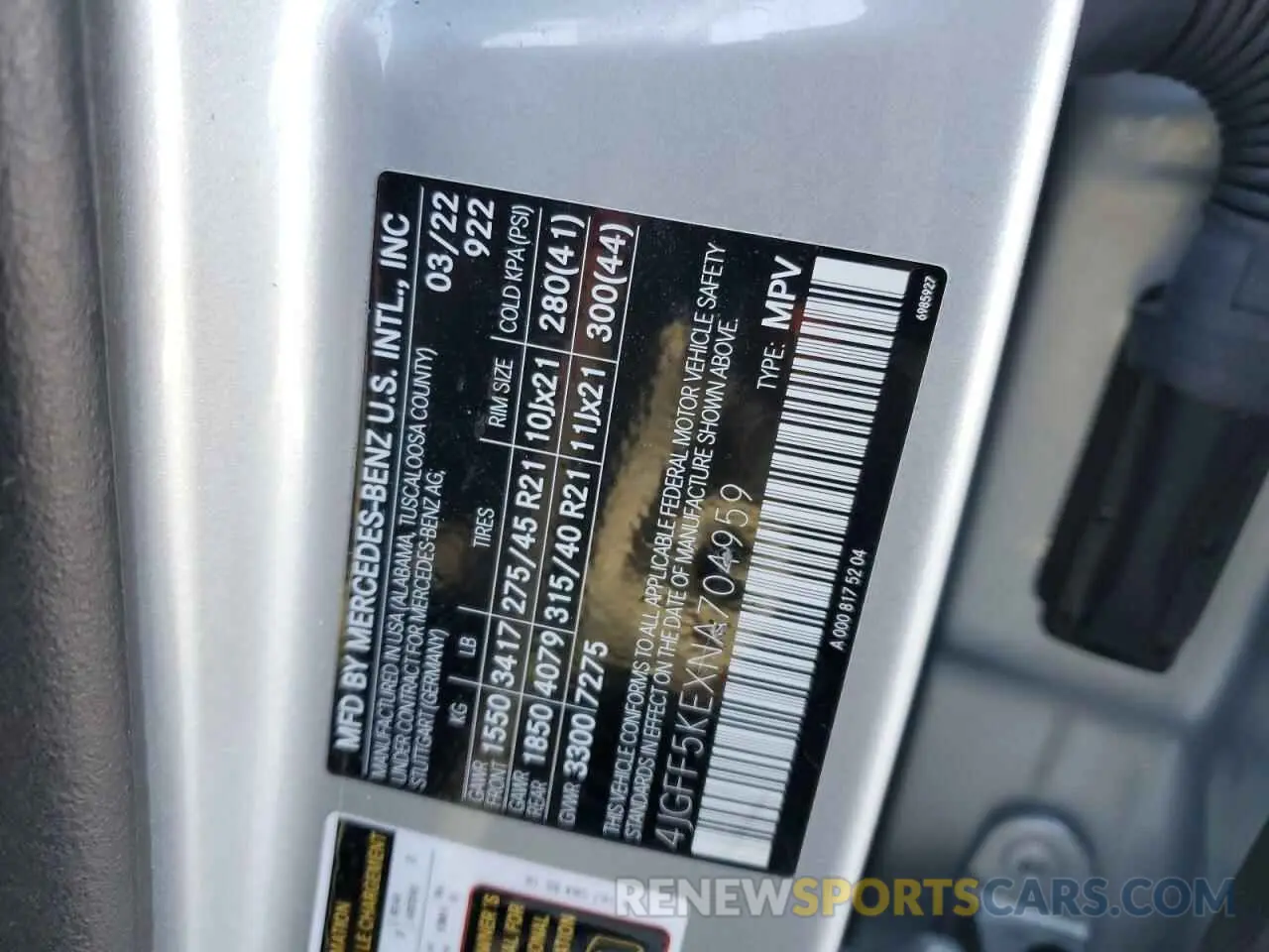 13 Photograph of a damaged car 4JGFF5KEXNA704959 MERCEDES-BENZ GLS-CLASS 2022