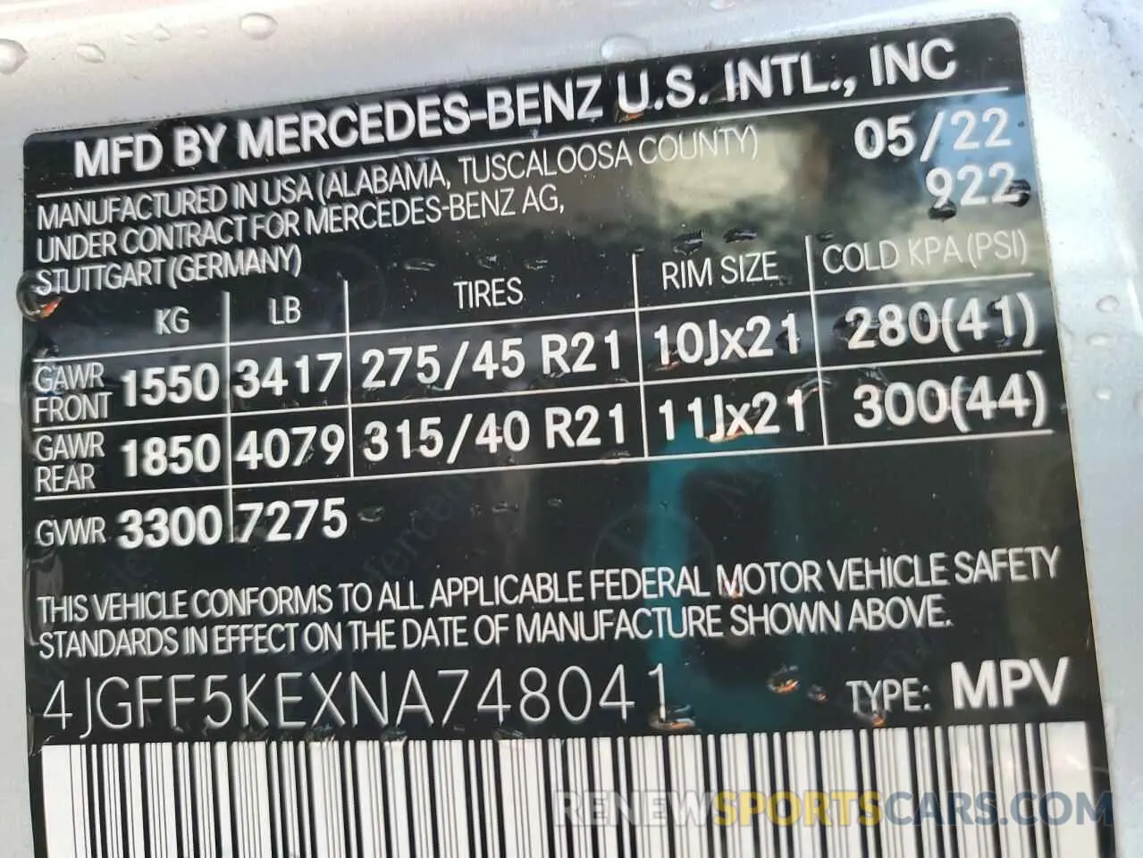 13 Photograph of a damaged car 4JGFF5KEXNA748041 MERCEDES-BENZ GLS-CLASS 2022