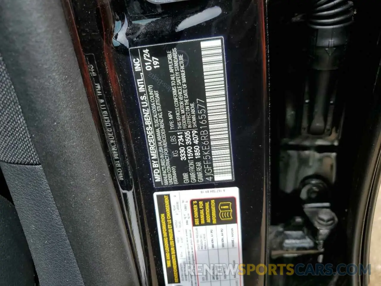 12 Photograph of a damaged car 4JGFF5KE6RB165577 MERCEDES-BENZ GLS-CLASS 2024