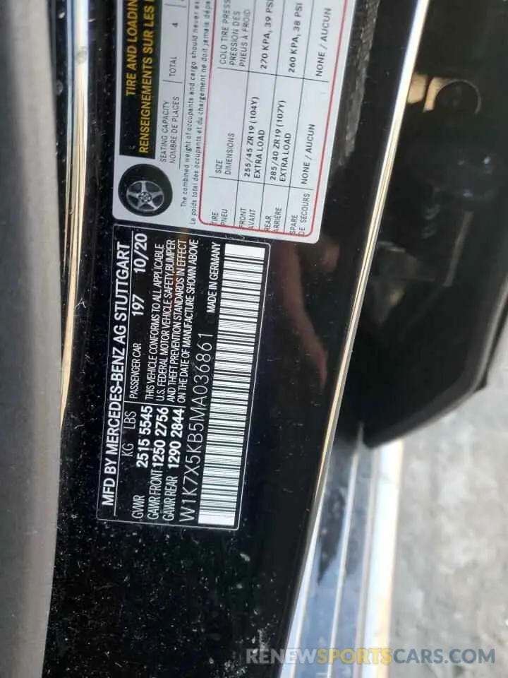 13 Photograph of a damaged car W1K7X5KB5MA036861 MERCEDES-BENZ GT-CLASS 2021