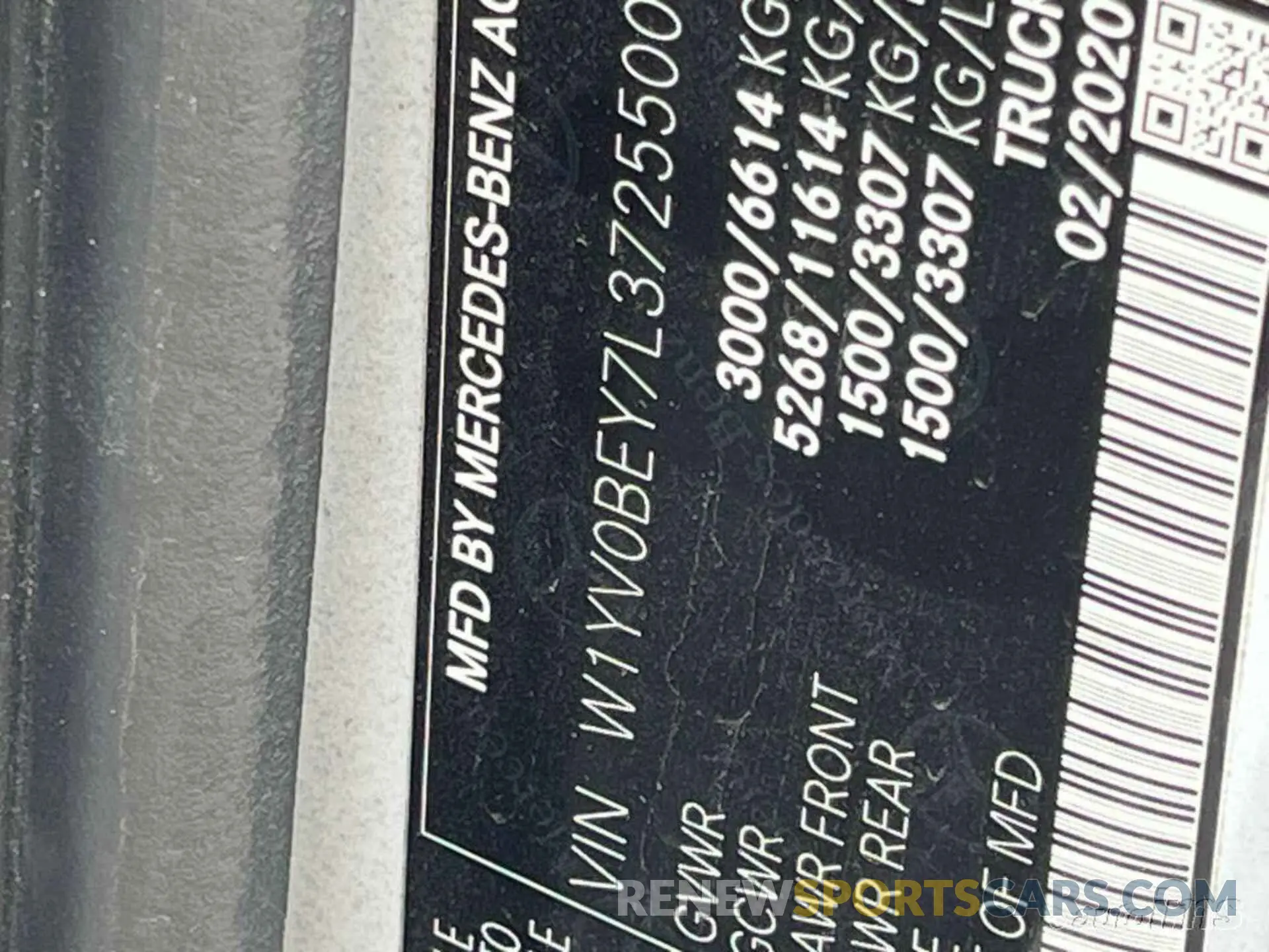 3 Photograph of a damaged car W1YV0BEY7L3725500 MERCEDES-BENZ METRIS 2020
