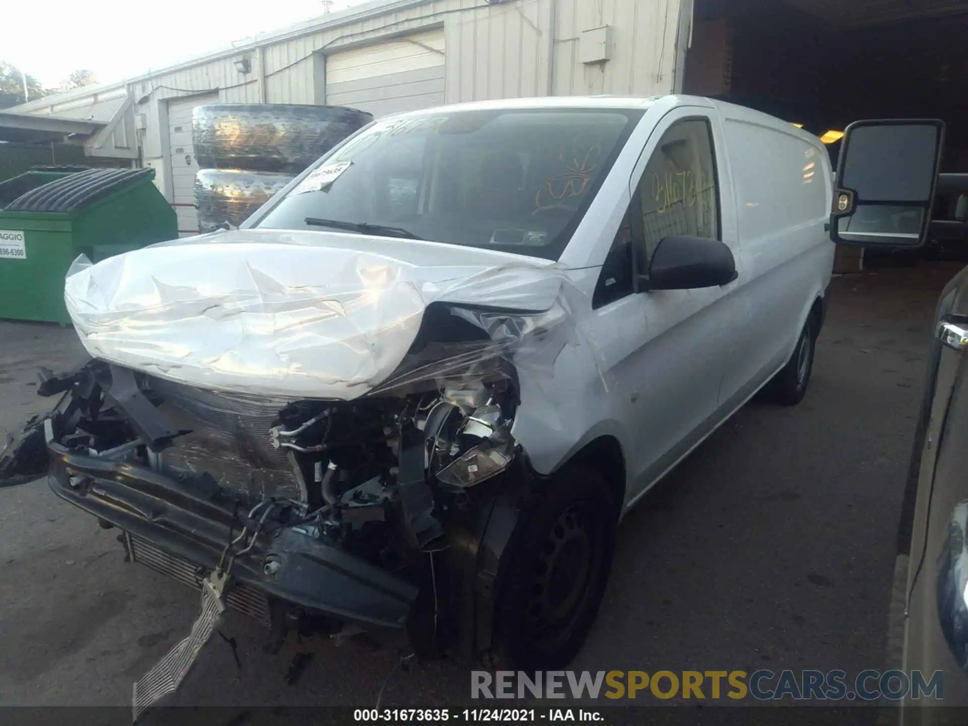 2 Photograph of a damaged car W1YV0CEYXL3702900 MERCEDES-BENZ METRIS CARGO VAN 2020