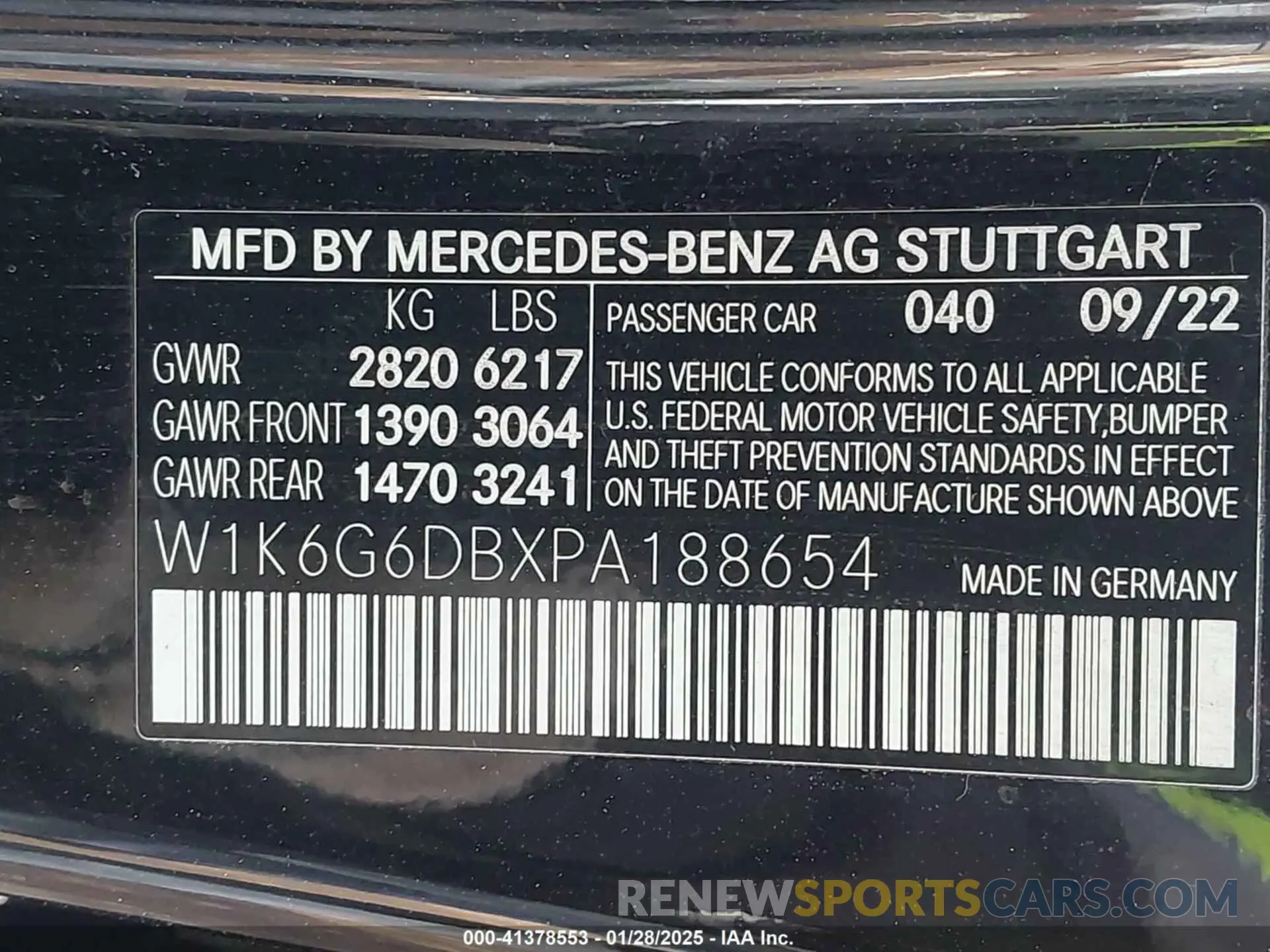 9 Photograph of a damaged car W1K6G6DBXPA188654 MERCEDES-BENZ S 2023