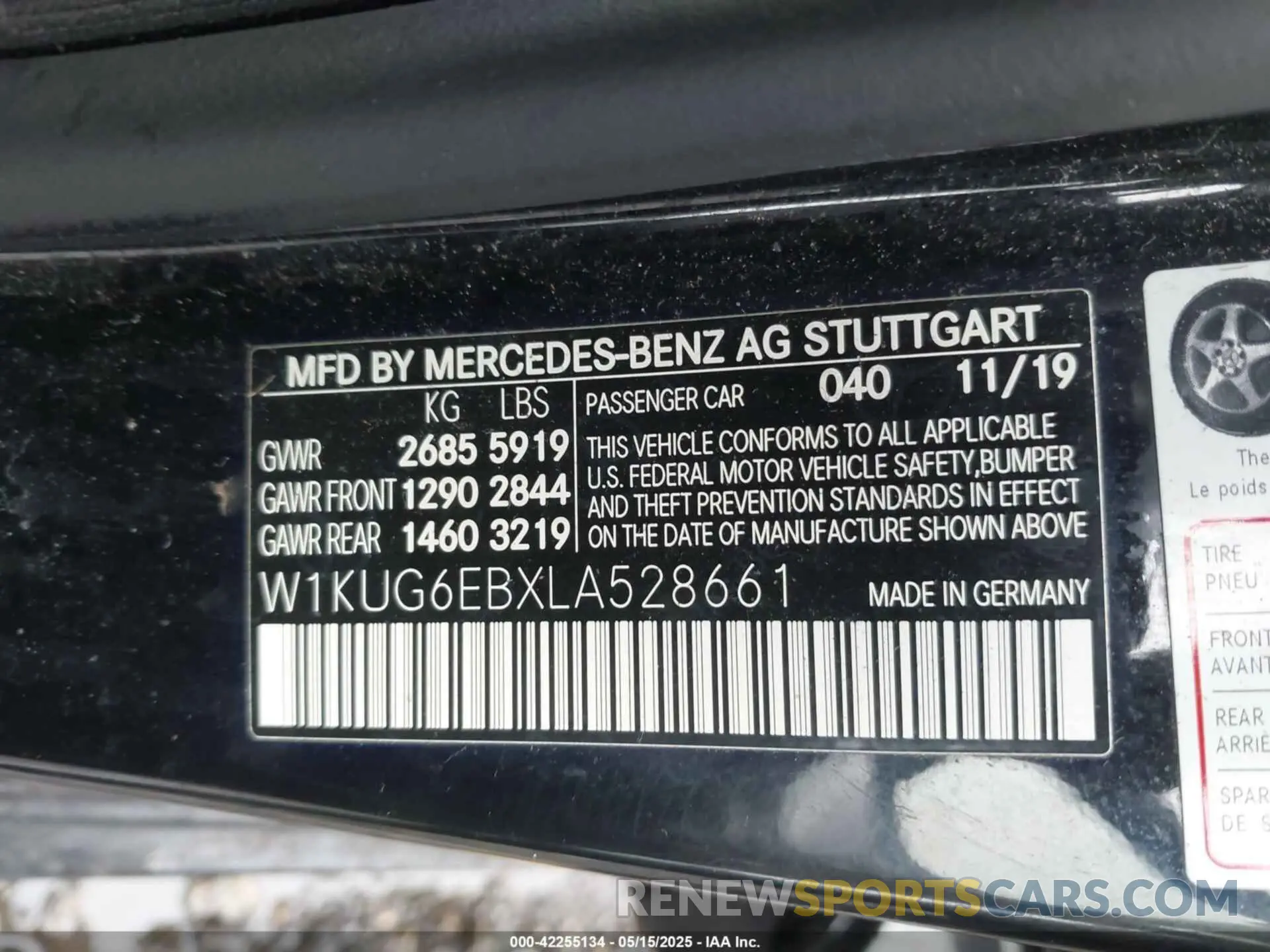 9 Photograph of a damaged car W1KUG6EBXLA528661 MERCEDES-BENZ S 450 2020