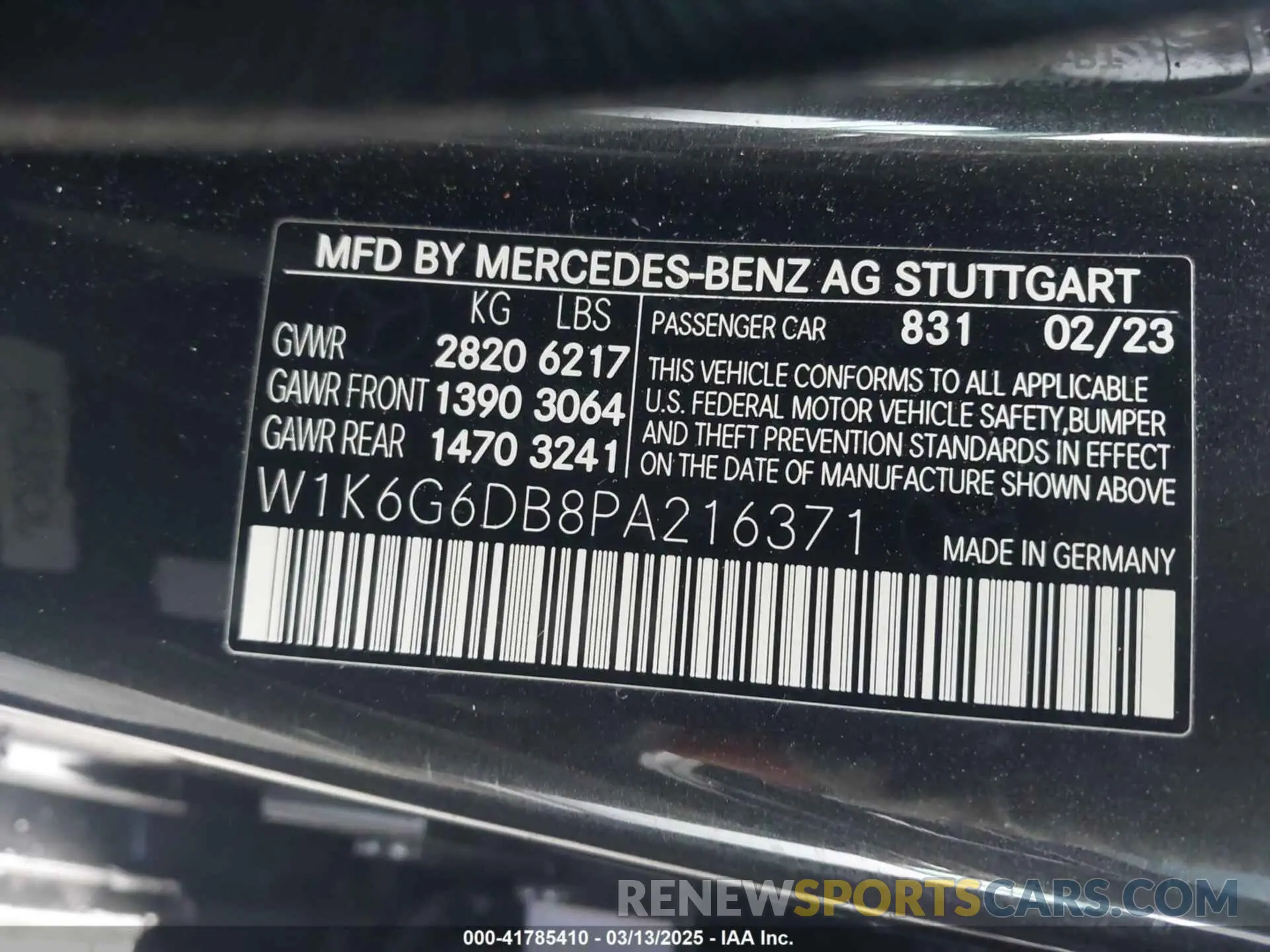 9 Photograph of a damaged car W1K6G6DB8PA216371 MERCEDES-BENZ S 500 2023