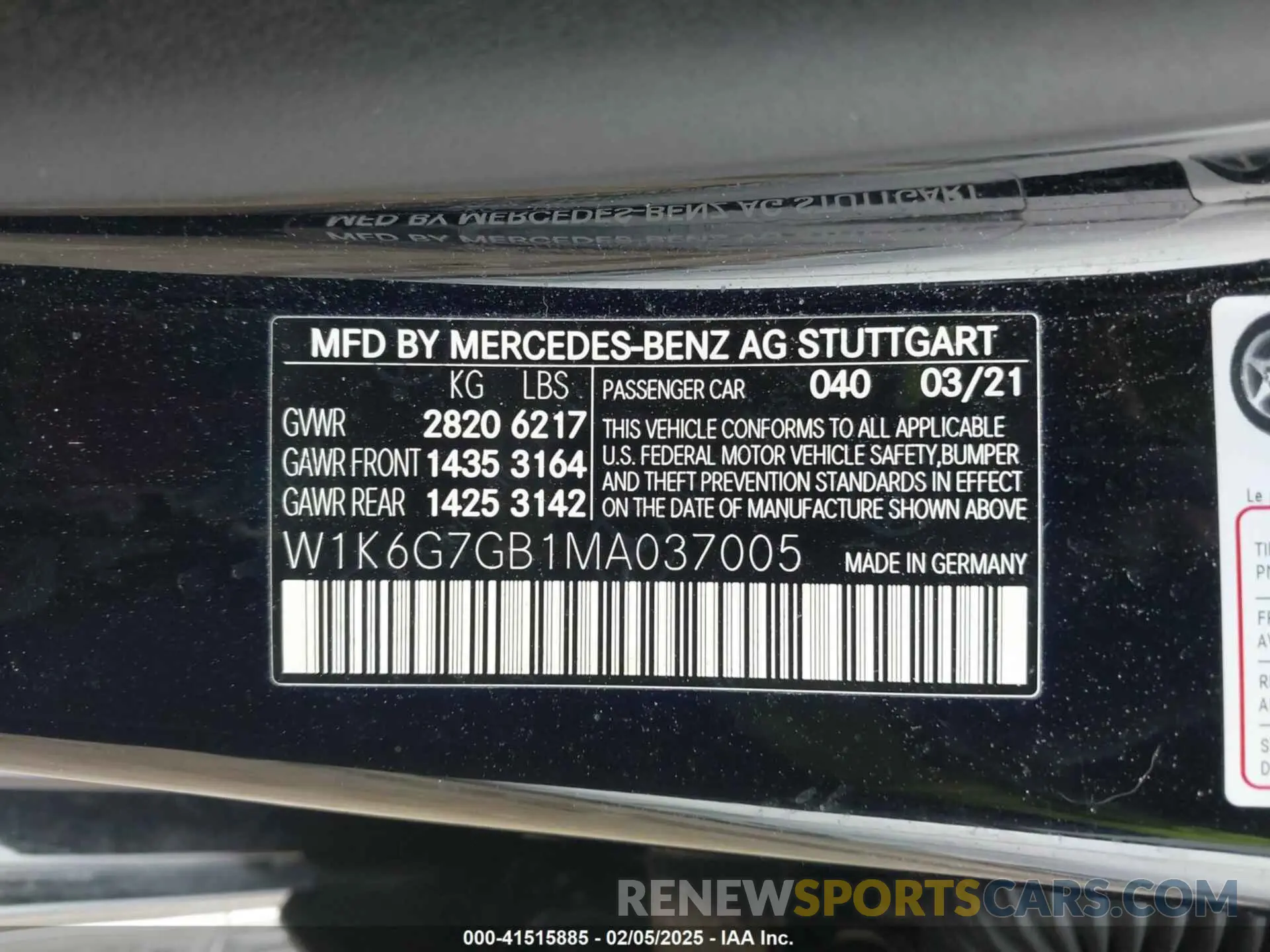 9 Photograph of a damaged car W1K6G7GB1MA037005 MERCEDES-BENZ S 580 2021