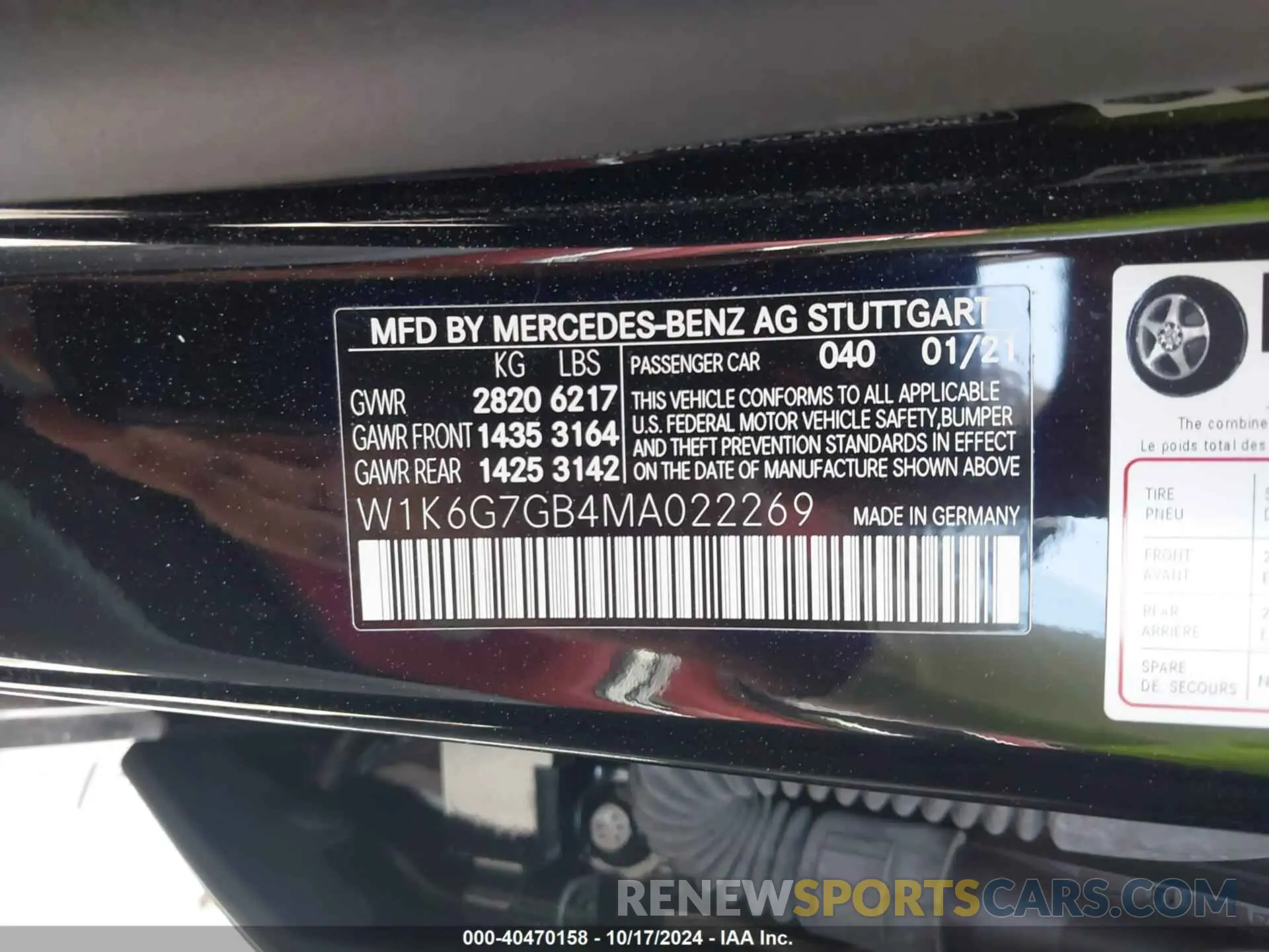 9 Photograph of a damaged car W1K6G7GB4MA022269 MERCEDES-BENZ S 580 2021