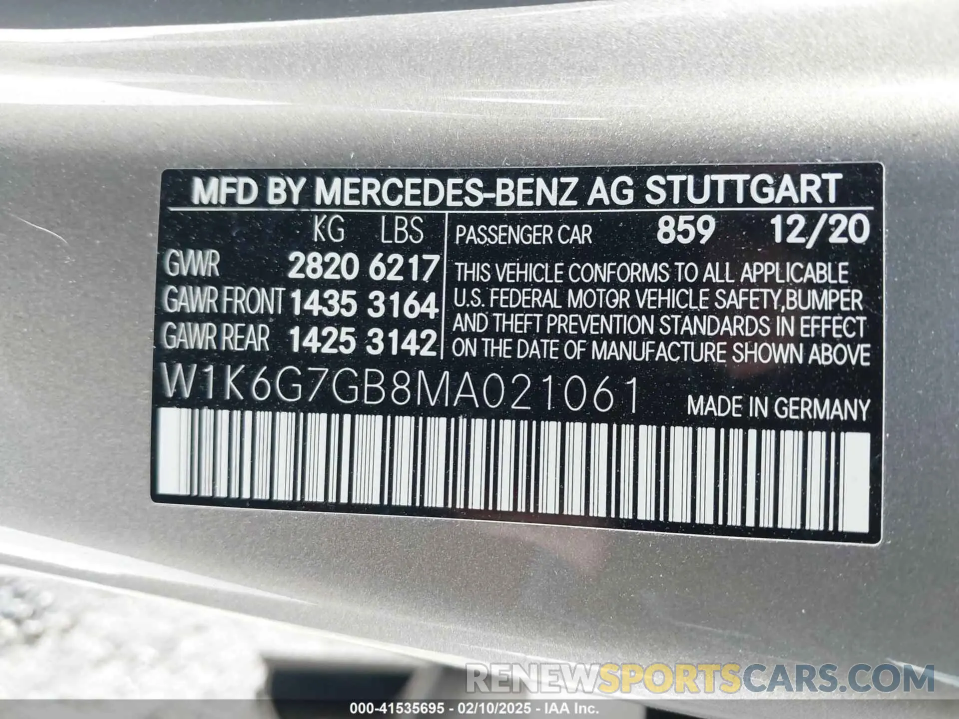 9 Photograph of a damaged car W1K6G7GB8MA021061 MERCEDES-BENZ S 580 2021