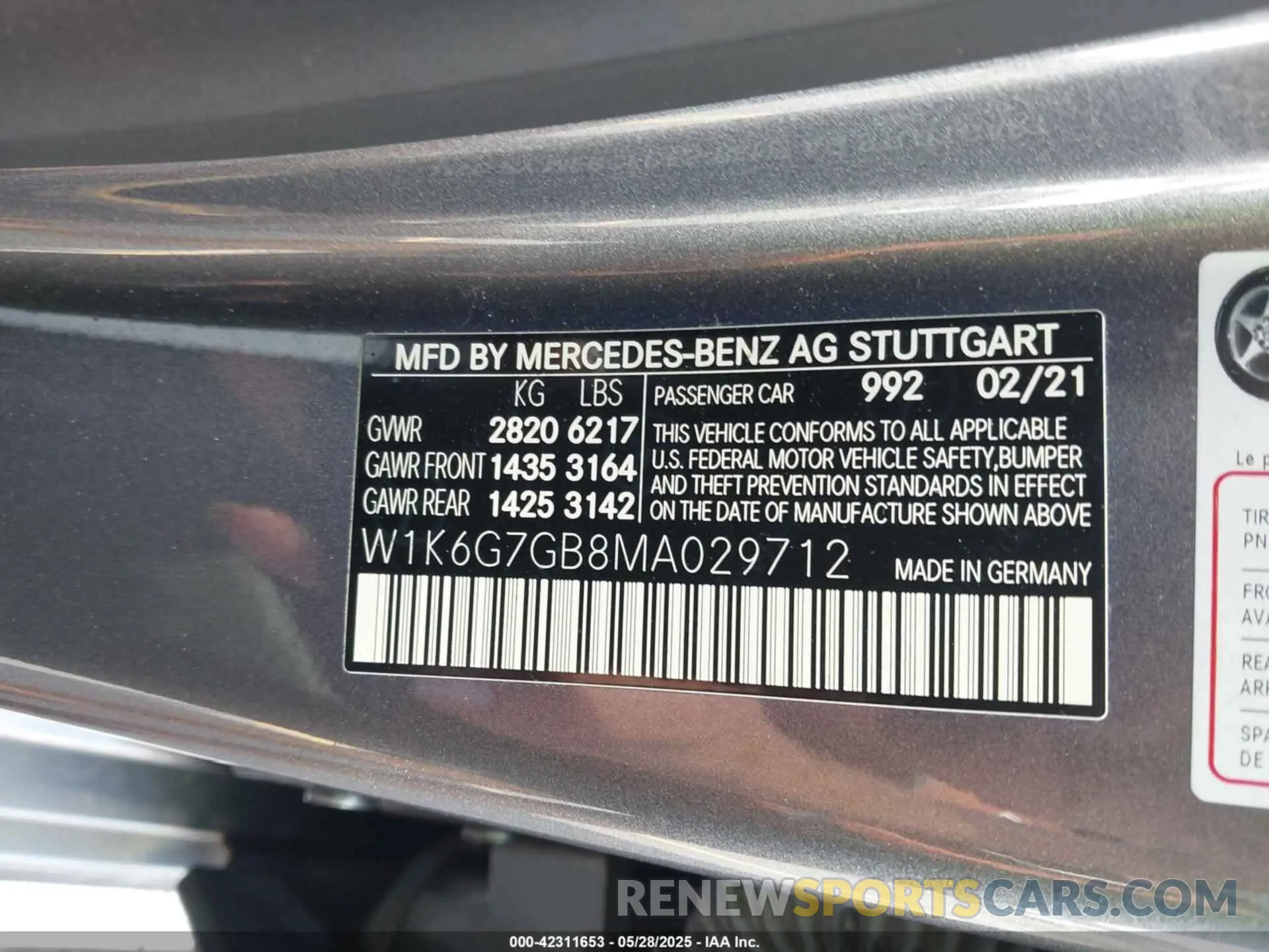 9 Photograph of a damaged car W1K6G7GB8MA029712 MERCEDES-BENZ S 580 2021