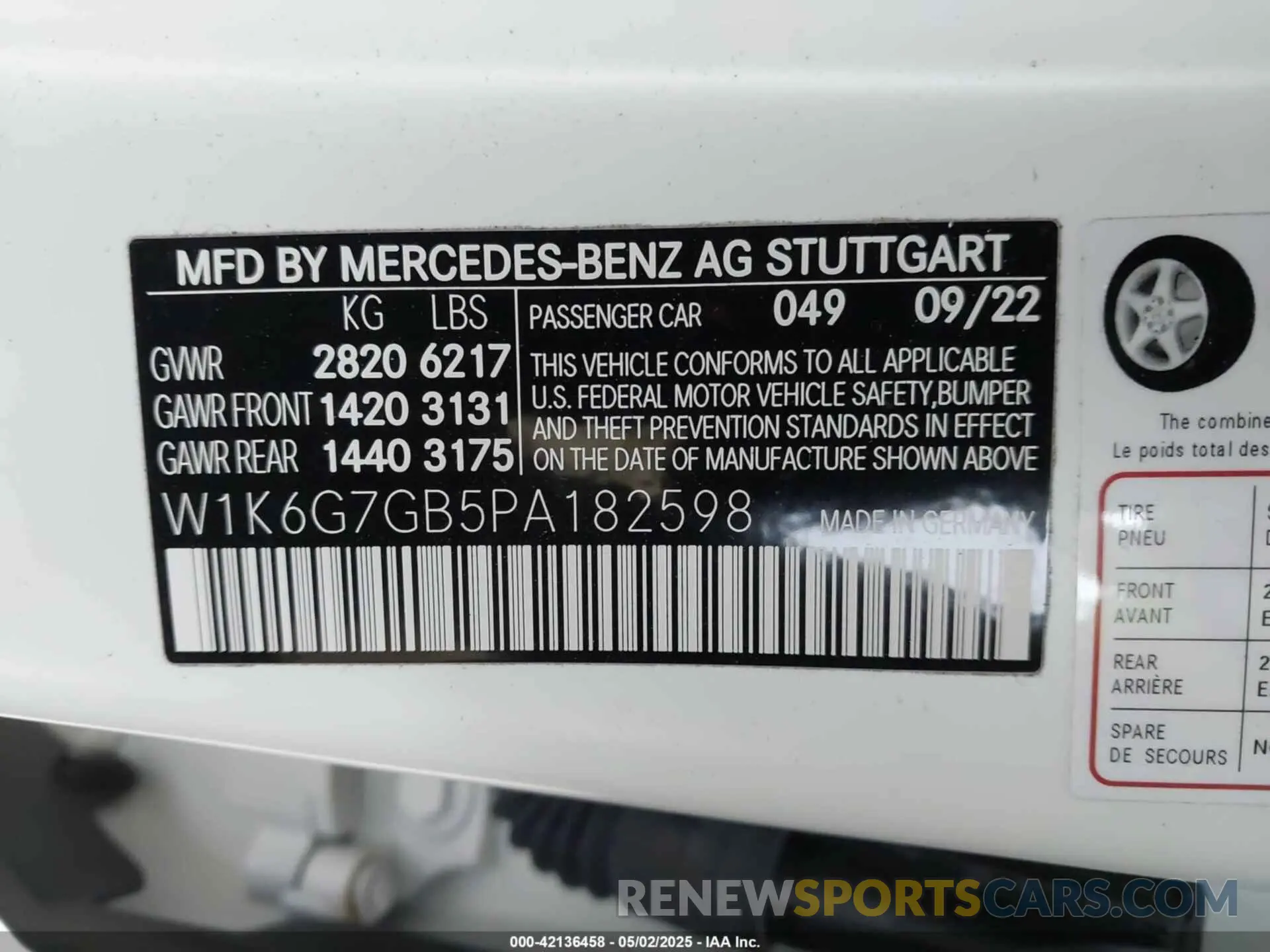 9 Photograph of a damaged car W1K6G7GB5PA182598 MERCEDES-BENZ S 580 2023