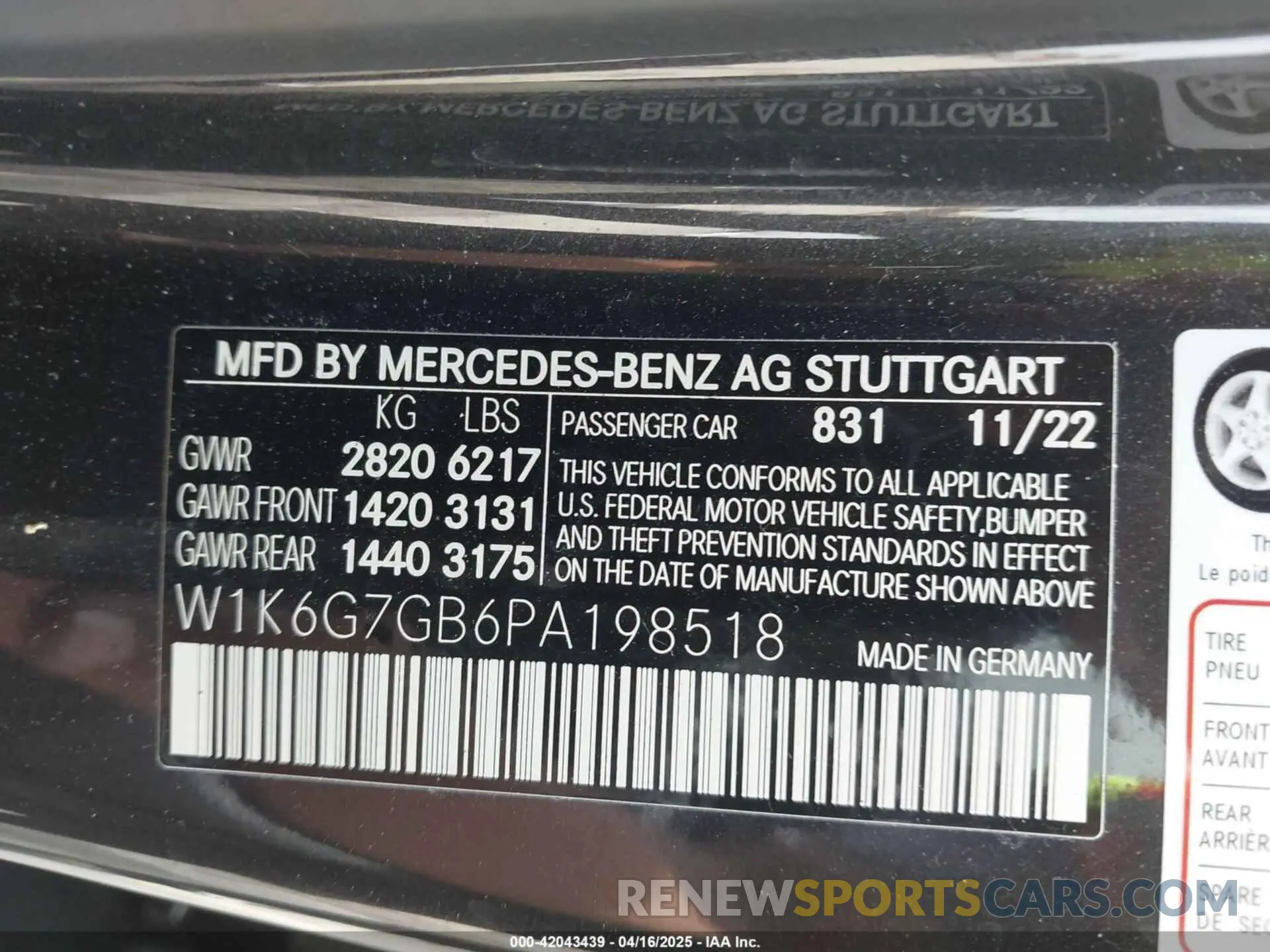 9 Photograph of a damaged car W1K6G7GB6PA198518 MERCEDES-BENZ S 580 2023