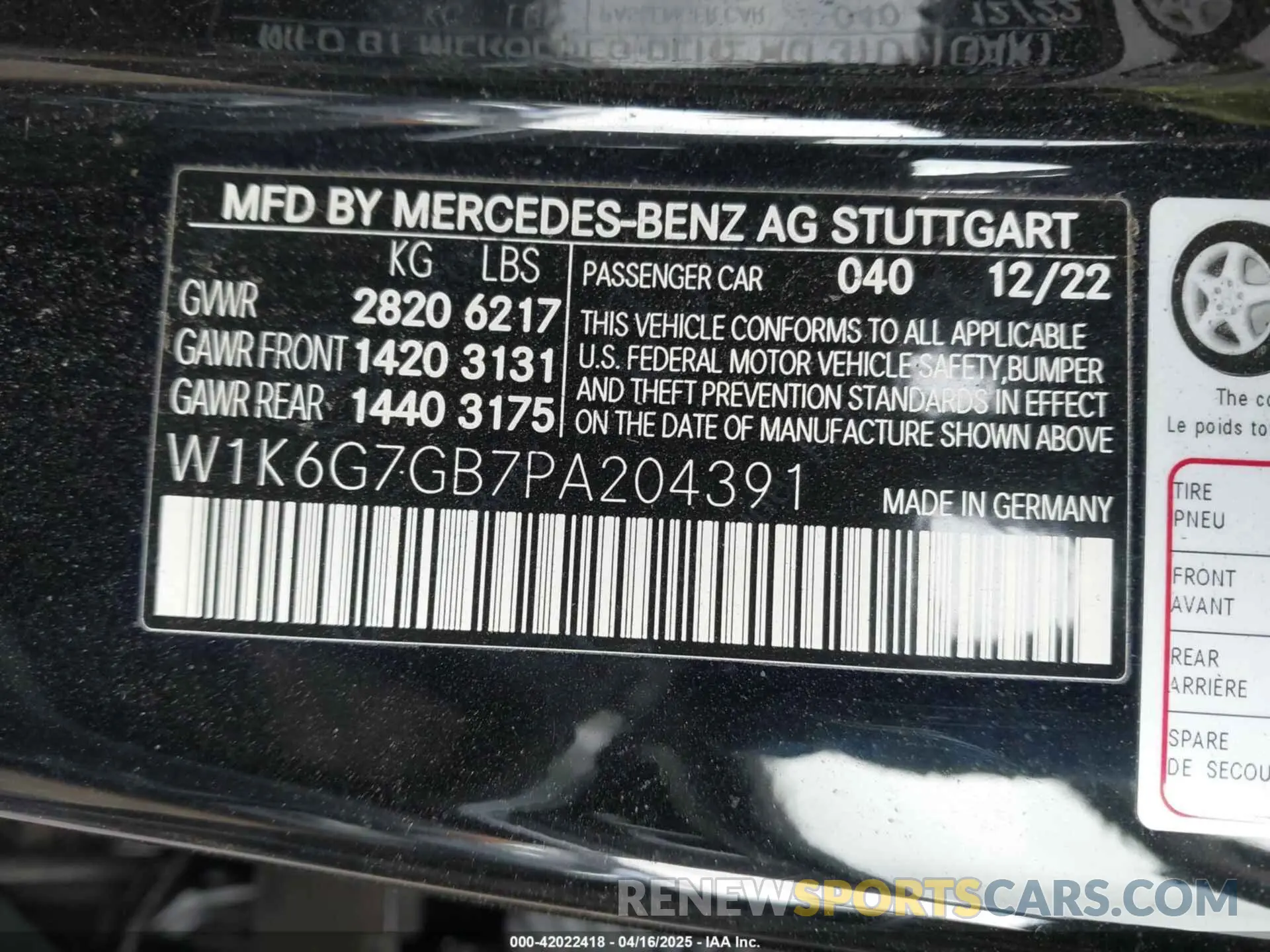9 Photograph of a damaged car W1K6G7GB7PA204391 MERCEDES-BENZ S 580 2023
