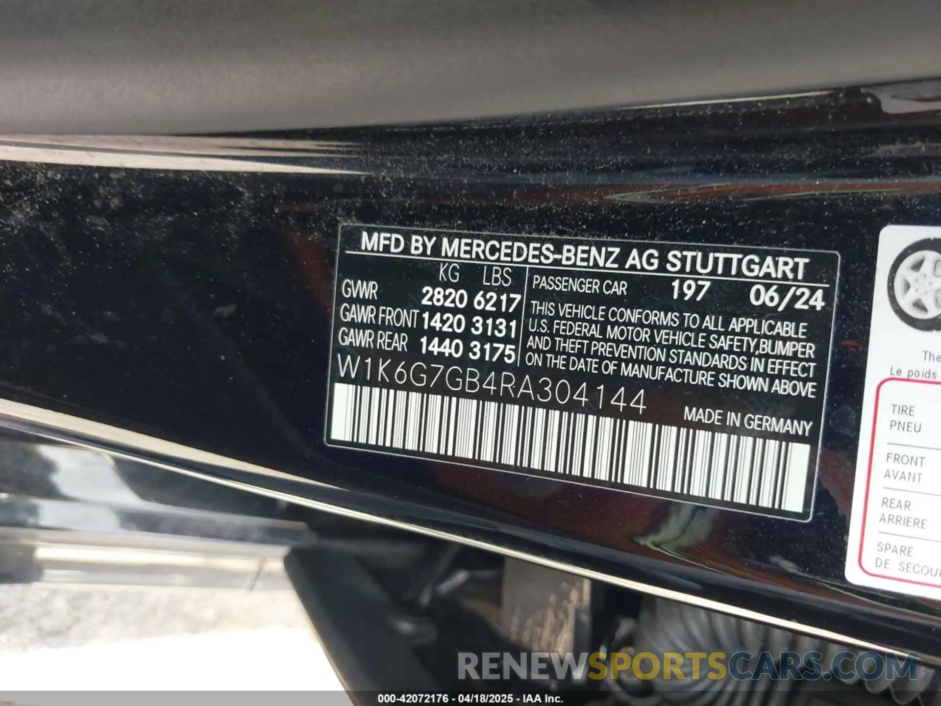 9 Photograph of a damaged car W1K6G7GB4RA304144 MERCEDES-BENZ S 580 2024