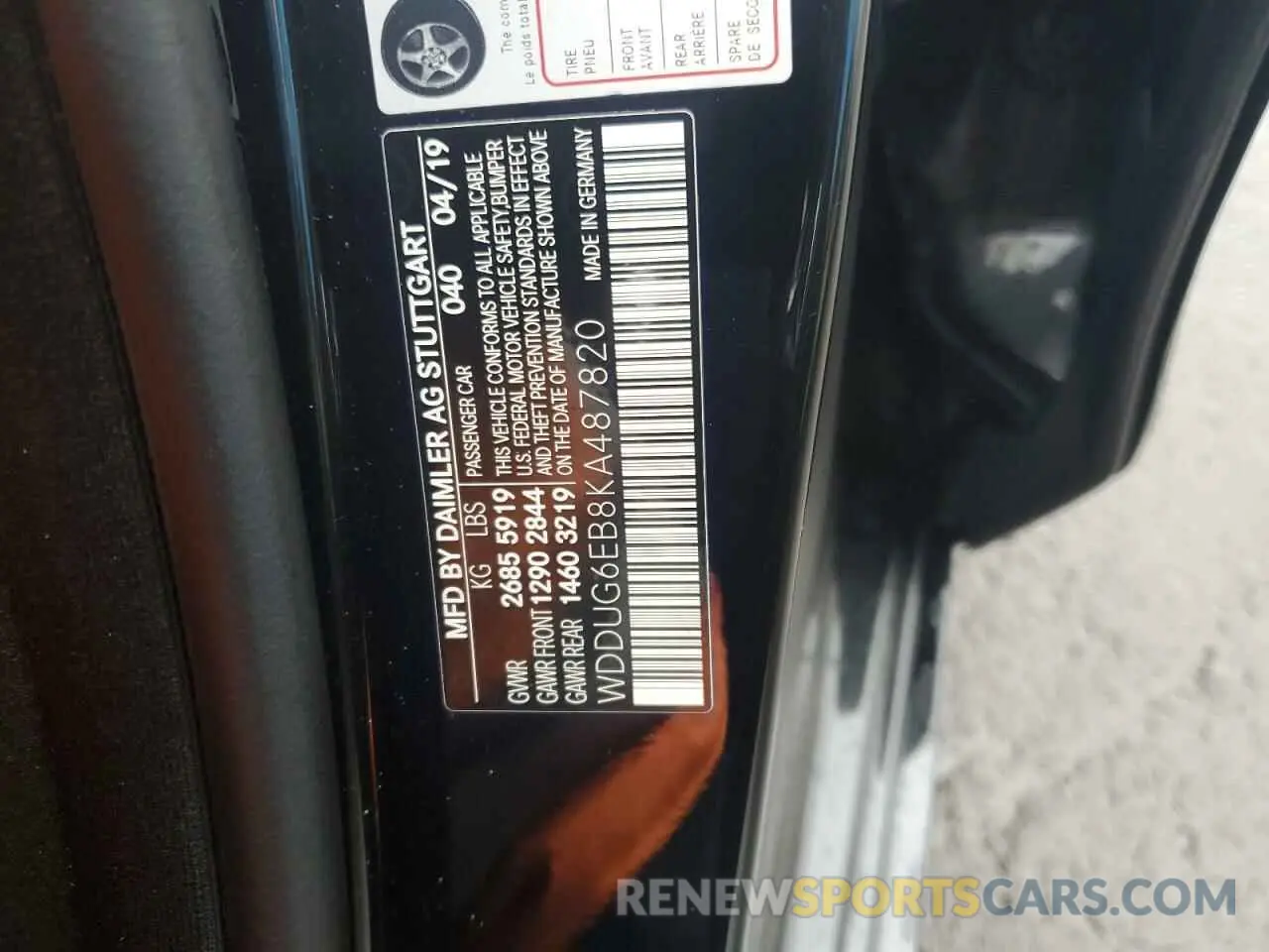 12 Photograph of a damaged car WDDUG6EB8KA487820 MERCEDES-BENZ S-CLASS 2019